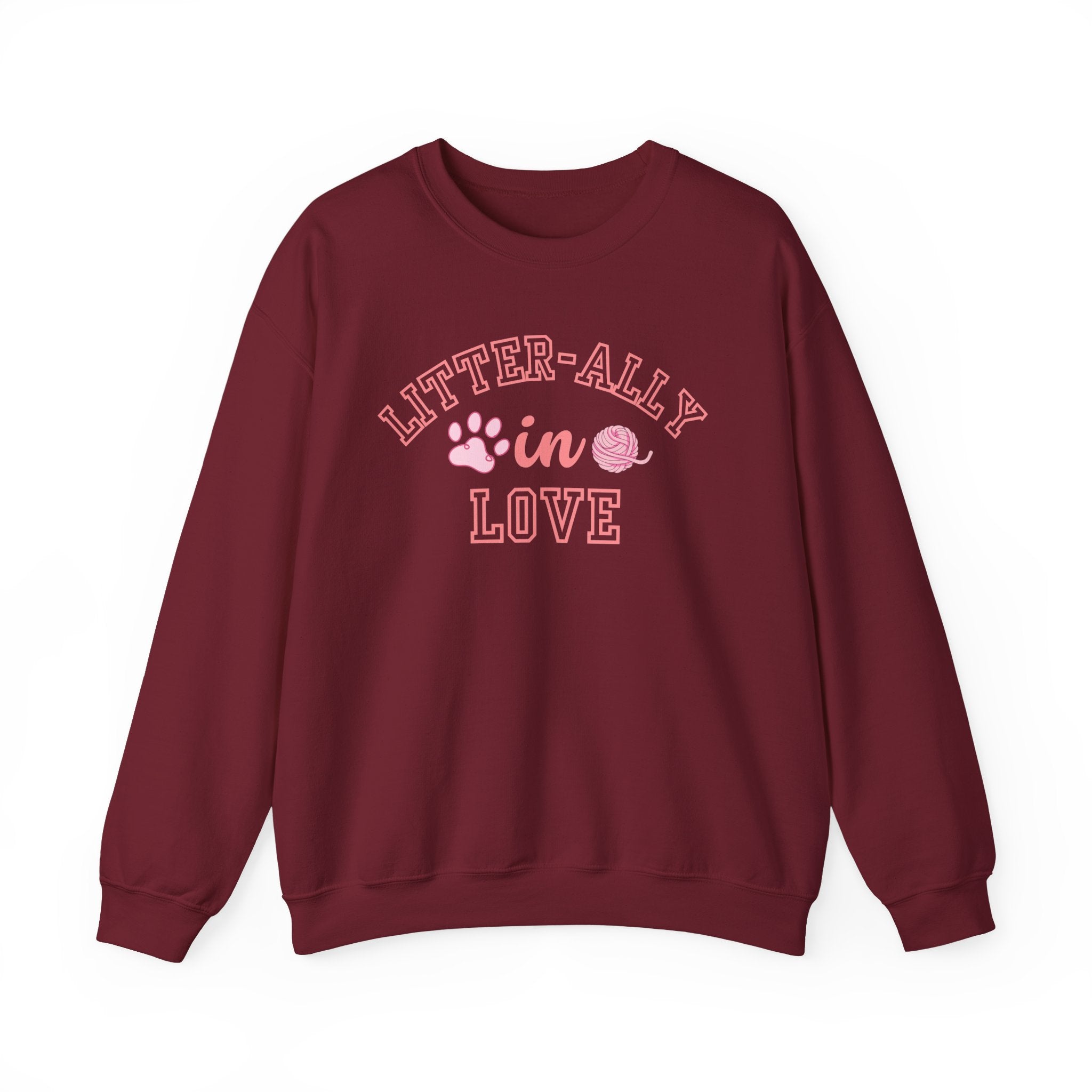 Litter-ally in Love Sweatshirt – Cute Cat Lover Crewneck