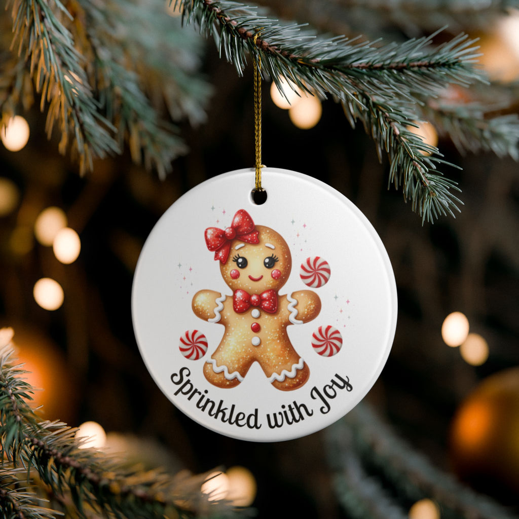 Sprinkled with Joy Gingerbread Girl Ornament – Cute Holiday Decor