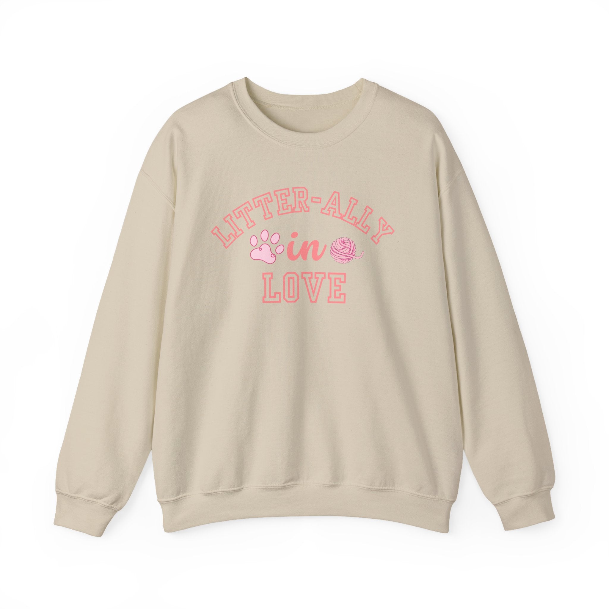 Litter-ally in Love Sweatshirt – Cute Cat Lover Crewneck