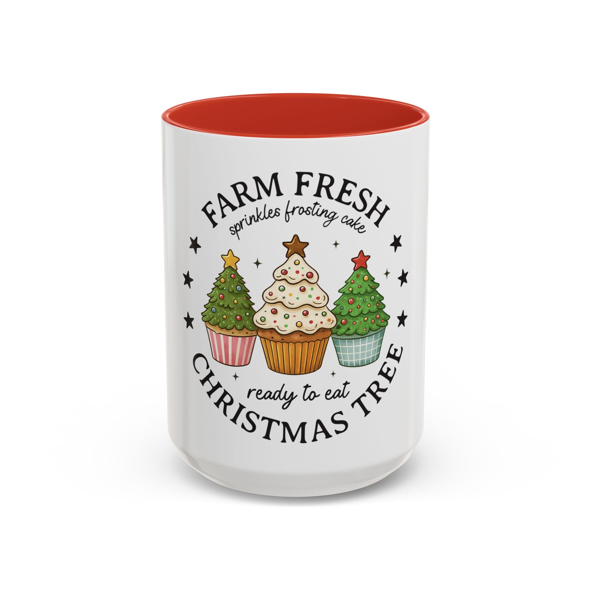 Farm Fresh Christmas Mug – Cupcake Tree, Frosting & Sprinkles Holiday Design