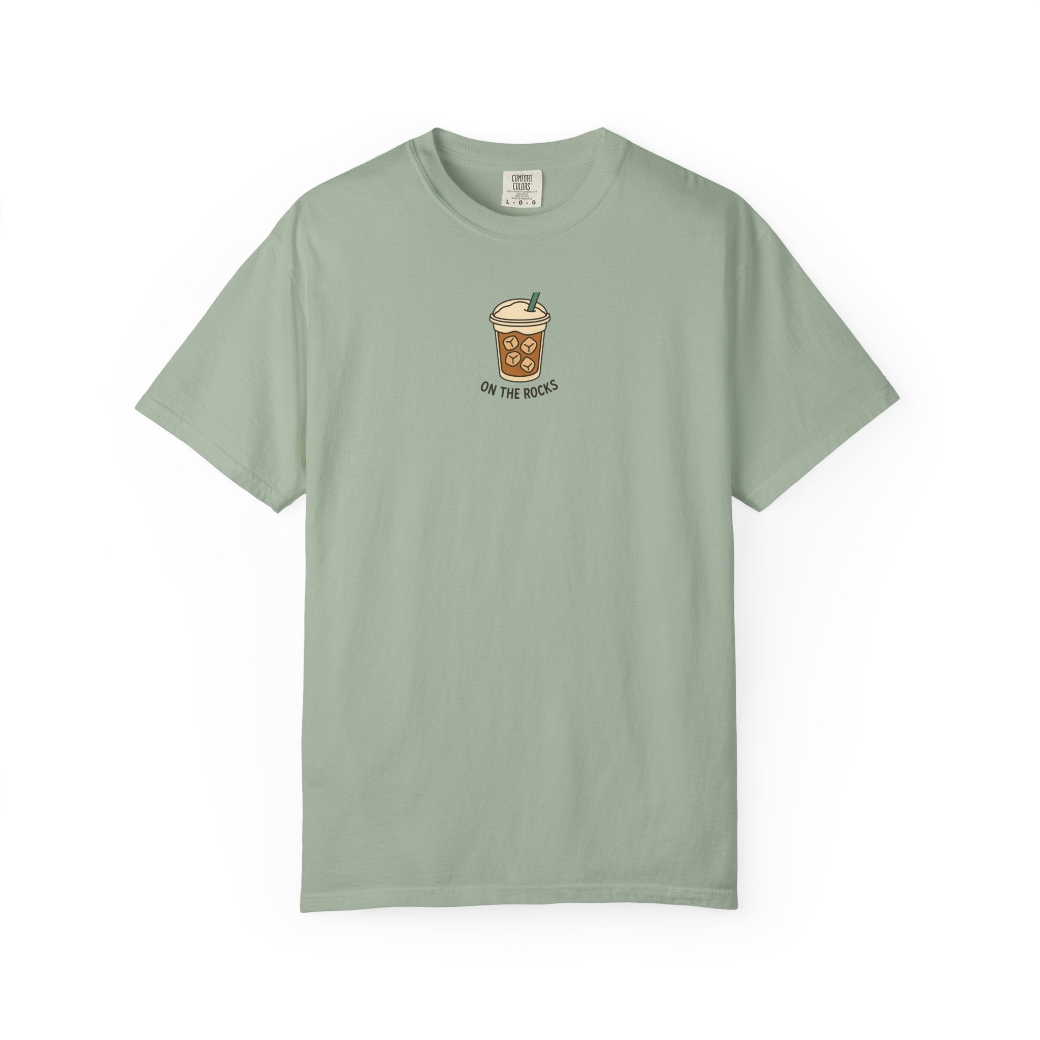 On The Rocks Iced Coffee Shirt – Comfort Colors Tee for Caffeine Lovers