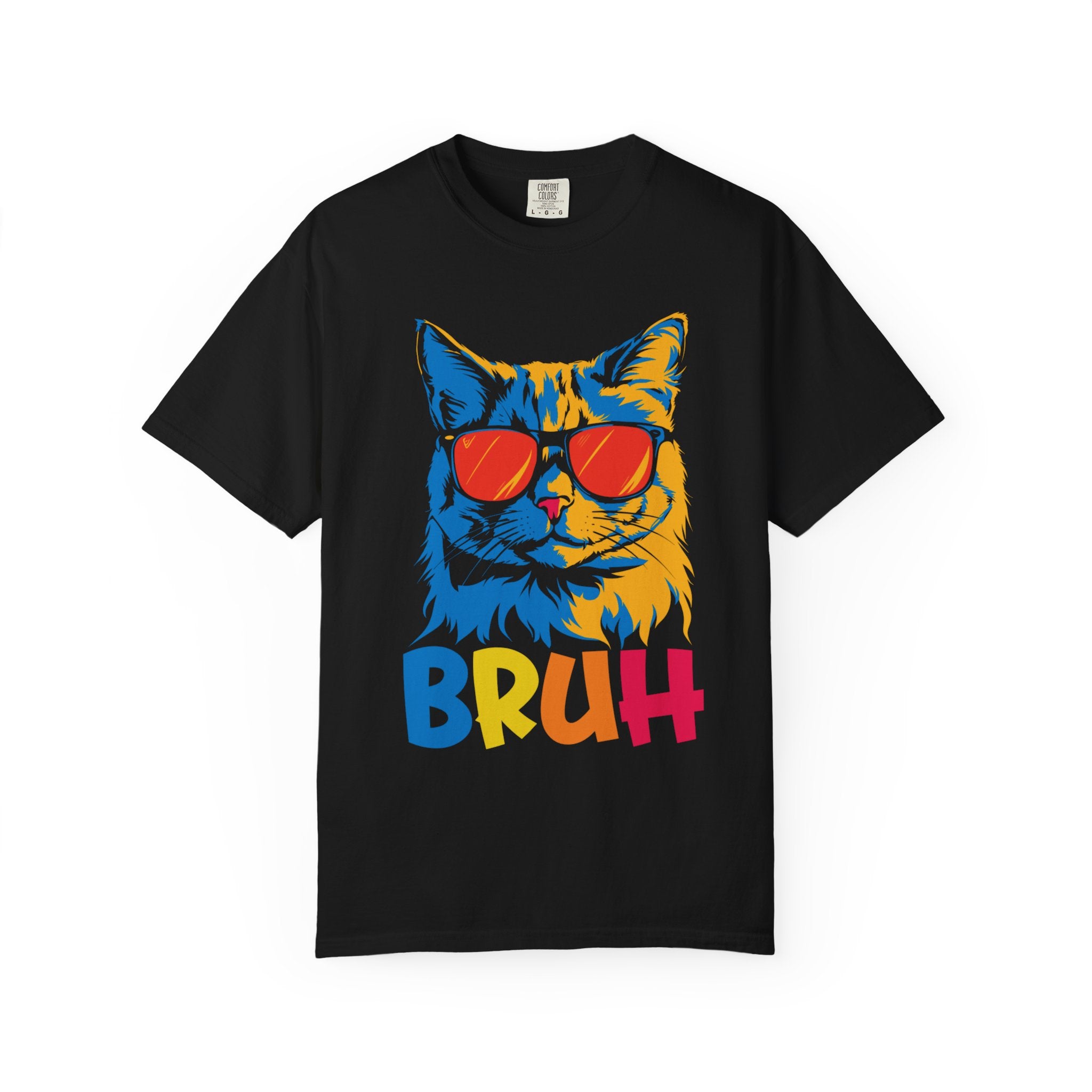 Bruh Cat T-Shirt – Funny Cool Cat Meme Tee with Sunglasses