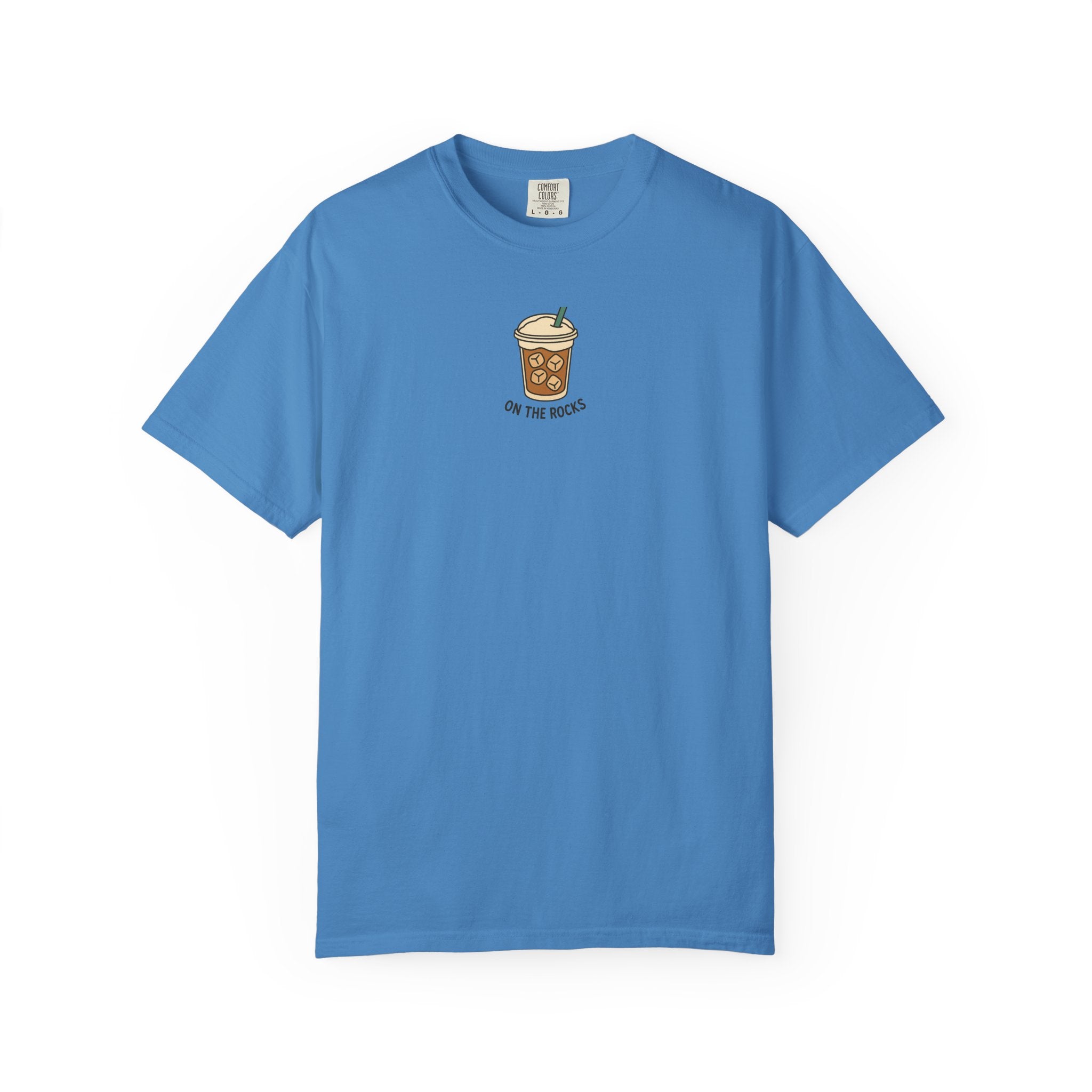 On The Rocks Iced Coffee Shirt – Comfort Colors Tee for Caffeine Lovers