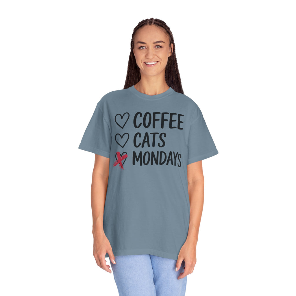 Coffee Cats Not Mondays Shirt – Funny Cat Lover Tee