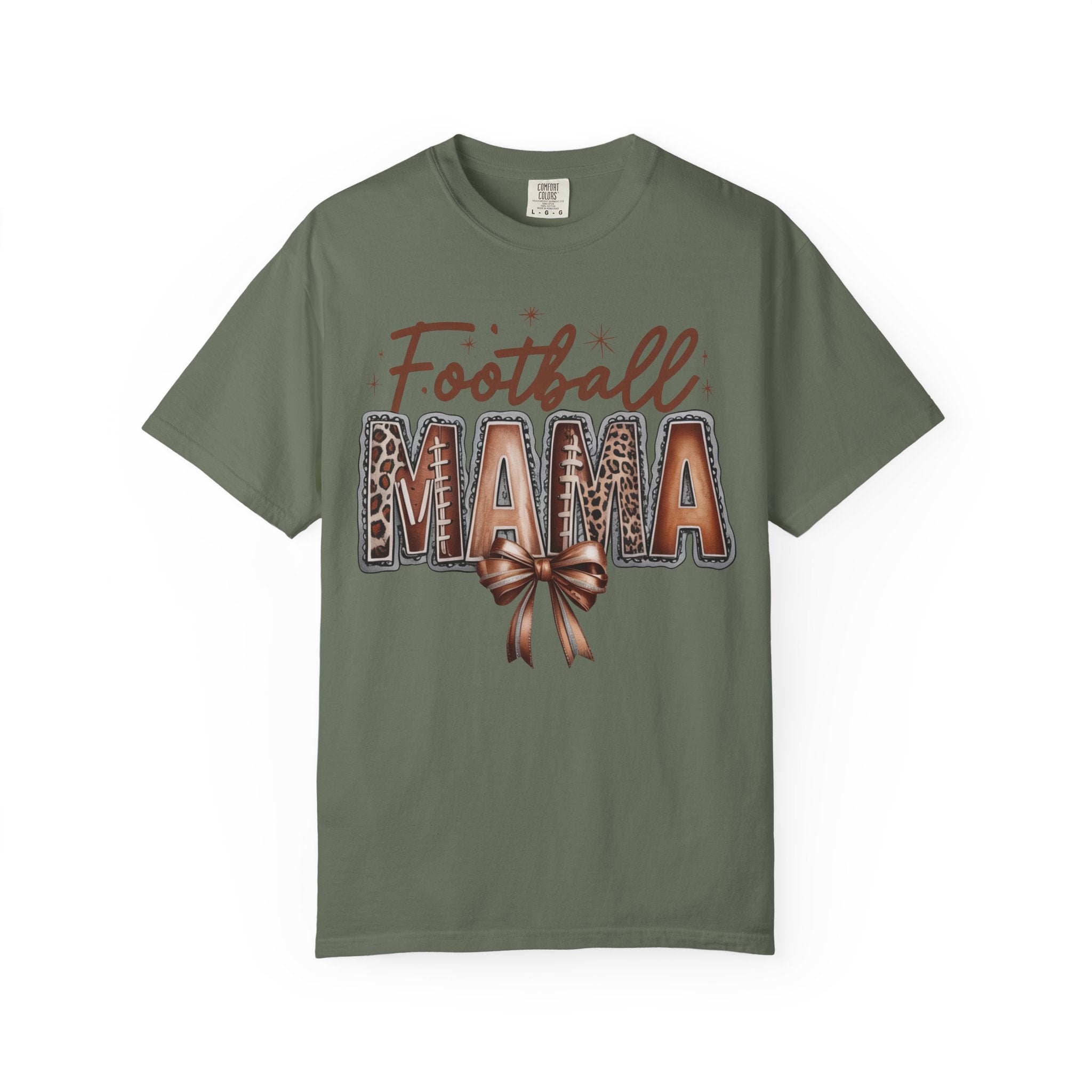 Football Mama Shirt – Leopard Print Game Day Tee for Moms