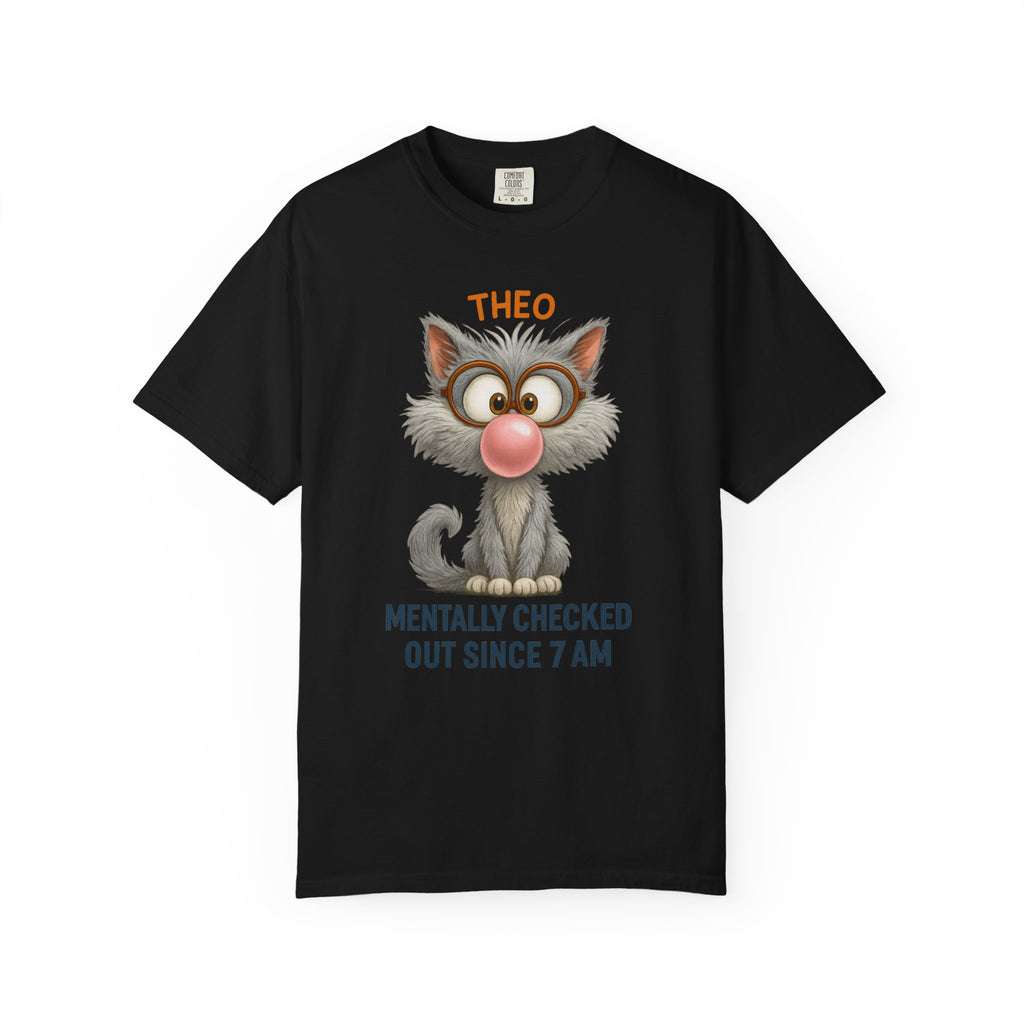 Mentally Checked Out Cat Shirt – Funny Personalized Name Tee