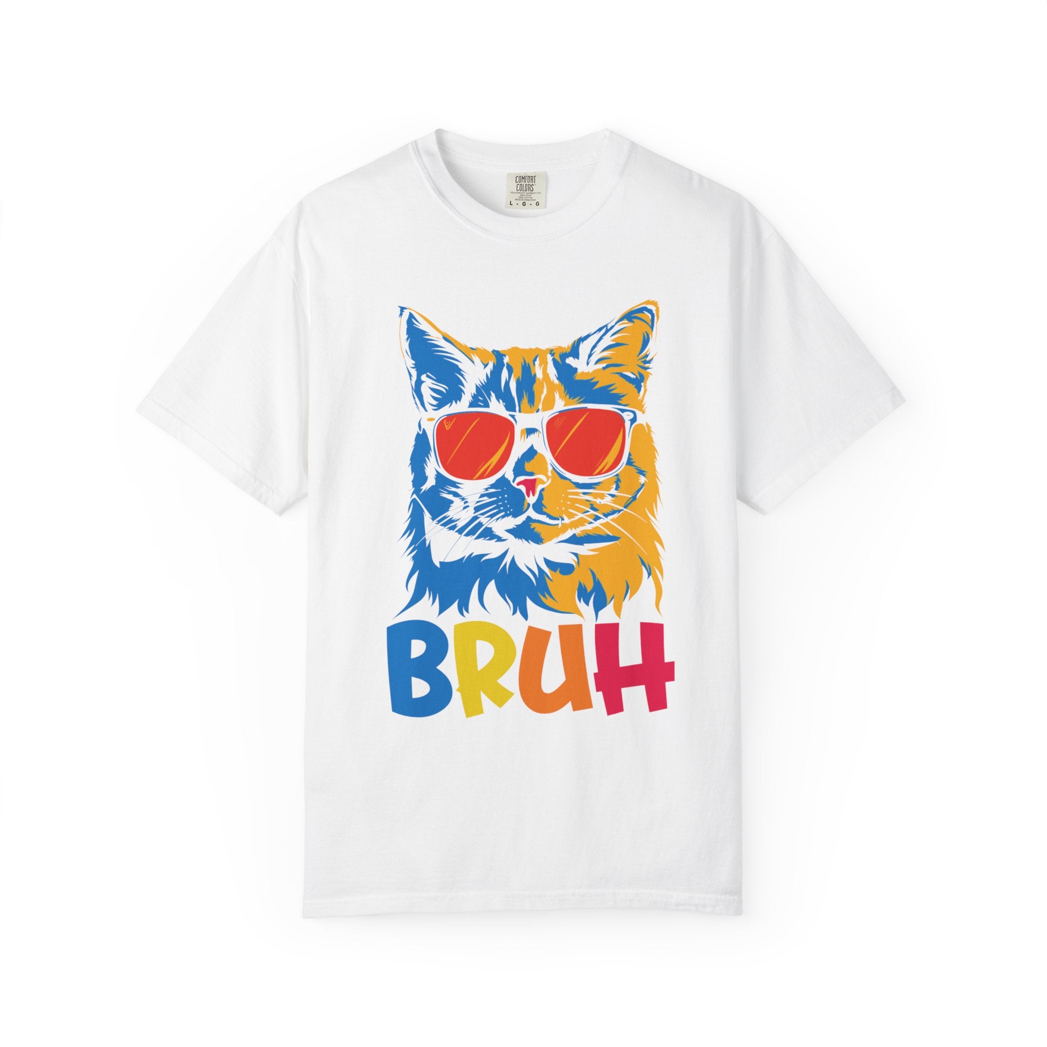 Bruh Cat T-Shirt – Funny Cool Cat Meme Tee with Sunglasses