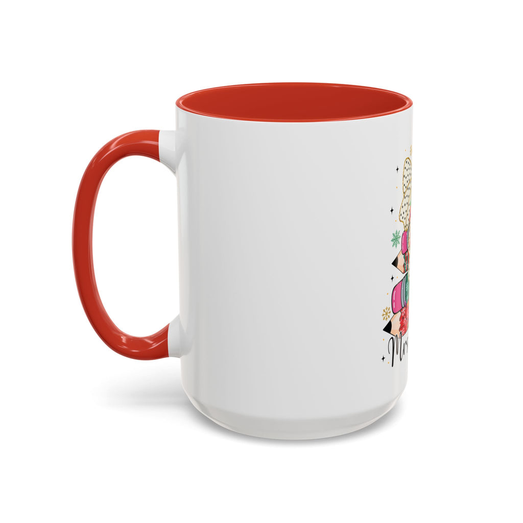 Mrs. Claus Christmas Mug – Teacher Pencil Tree Holiday Cup