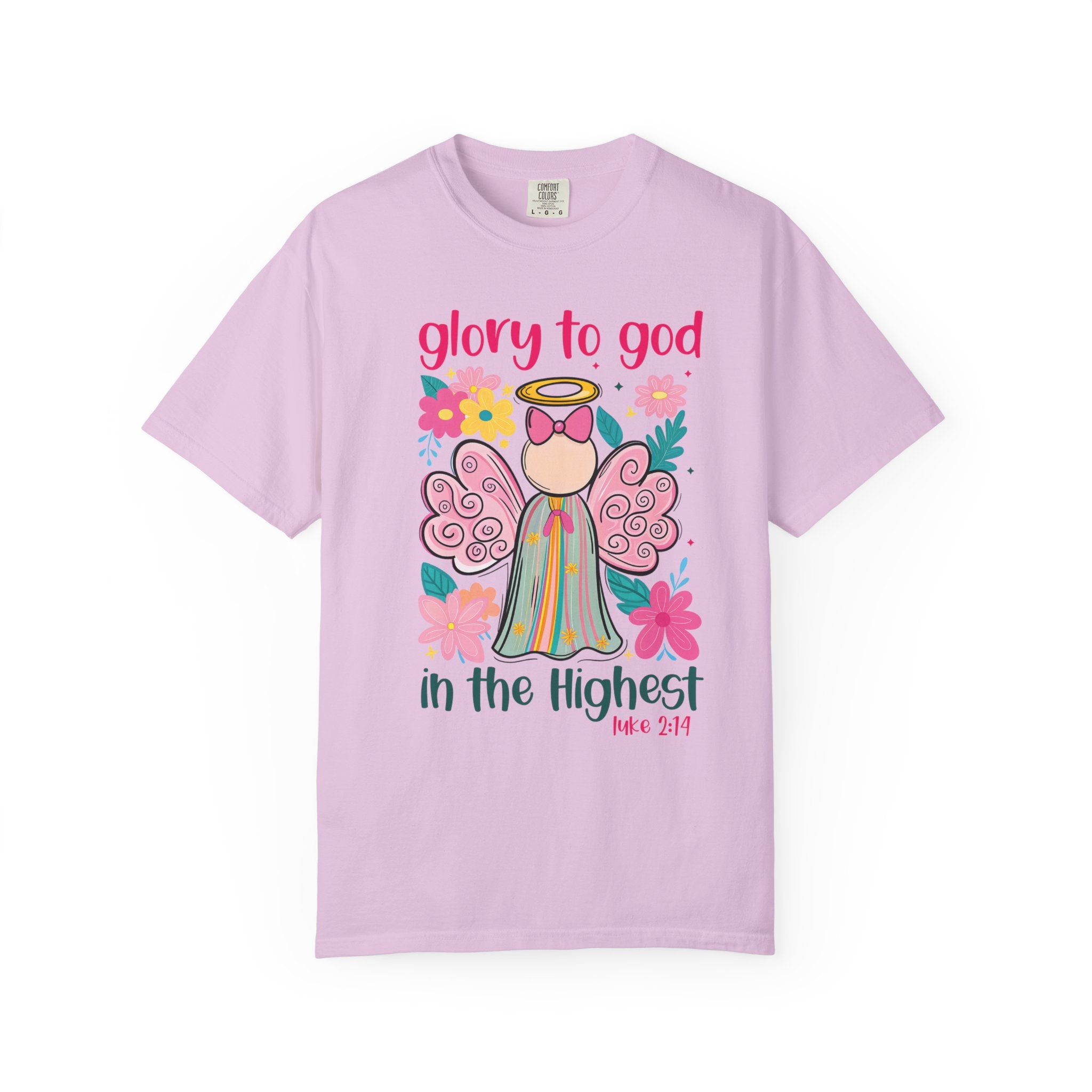 Glory to God in the Highest Christmas T-Shirt – Christian Angel Tee