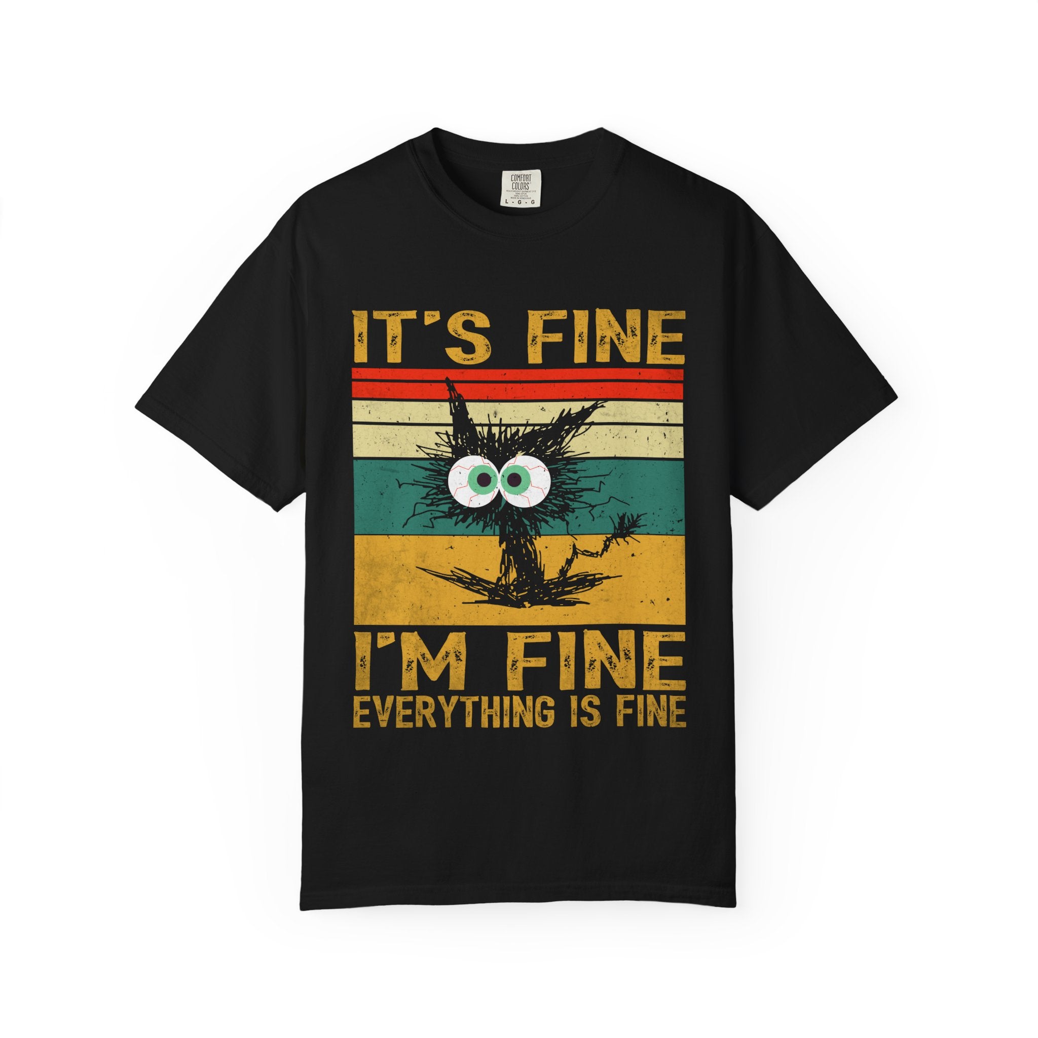 It's Fine I'm Fine Everything Is Fine Shirt – Funny Anxiety Tee, Mental Health Humor Gift, Sarcastic Retro Shirt for Women & Men