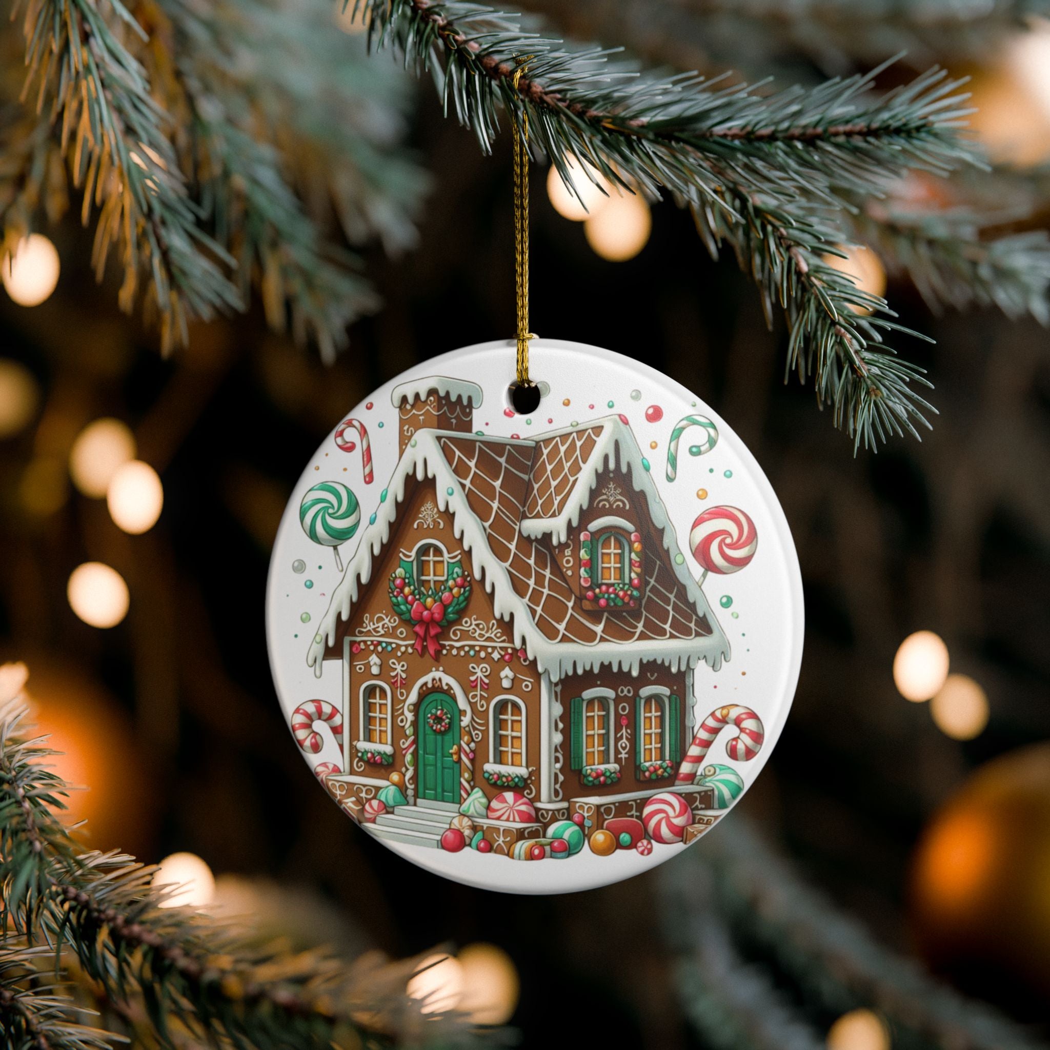 Gingerbread House Christmas Ornament – Candyland Holiday Decor