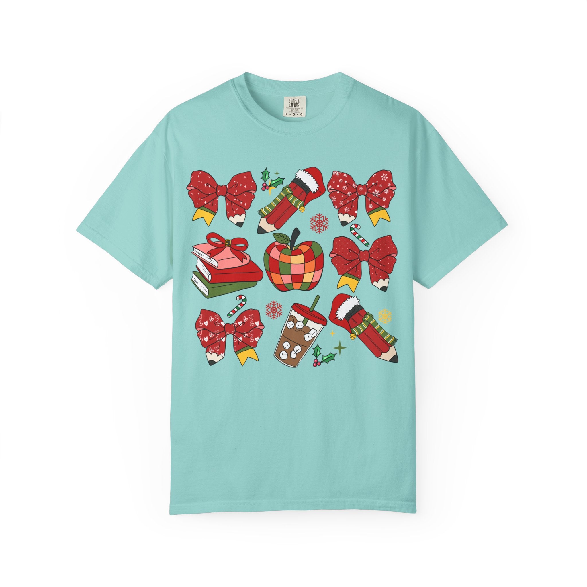 Christmas Teacher T-shirt | Red Bows & Holiday Classroom Pullover