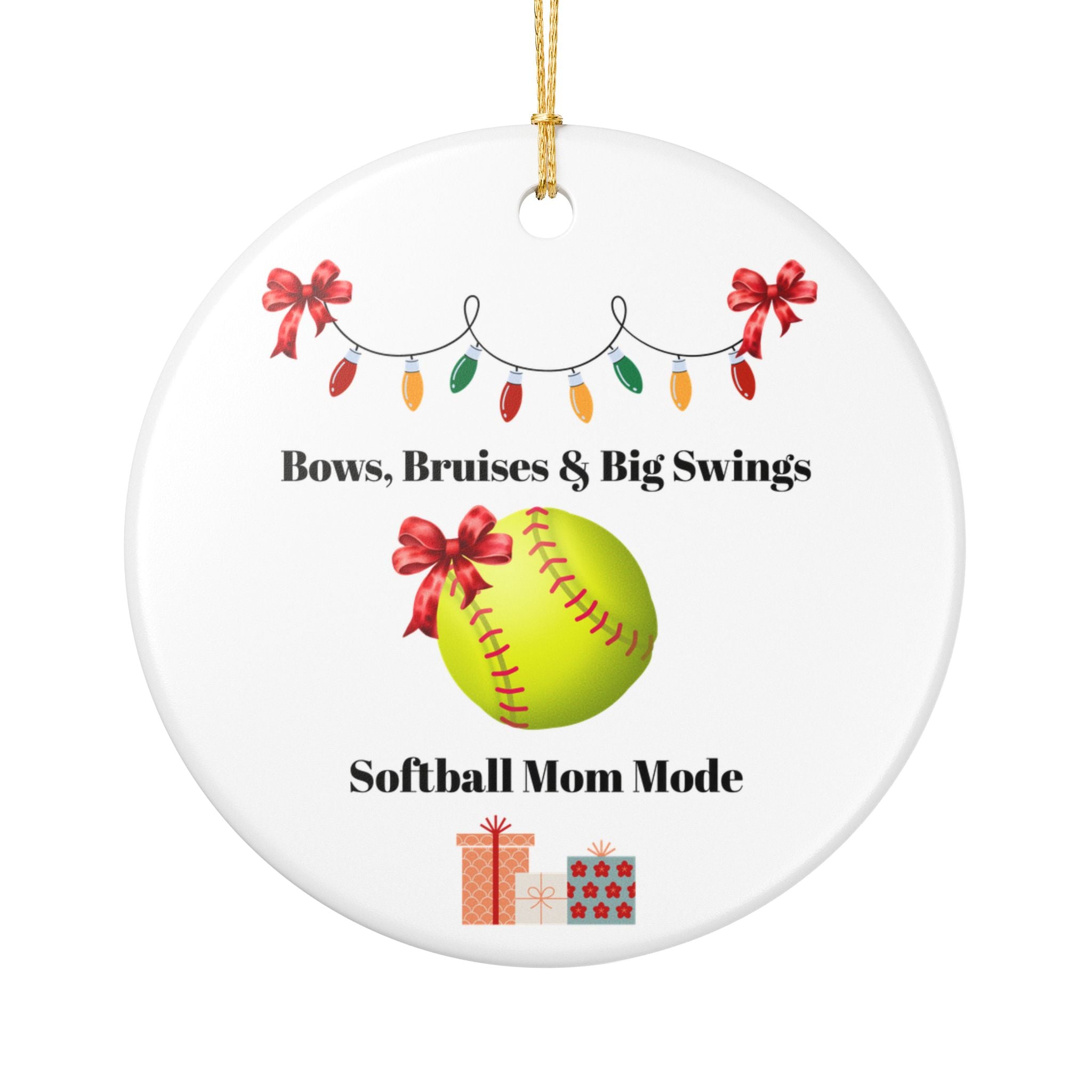 Softball Mama Ornament – Christmas Tree Decoration for Sports Moms