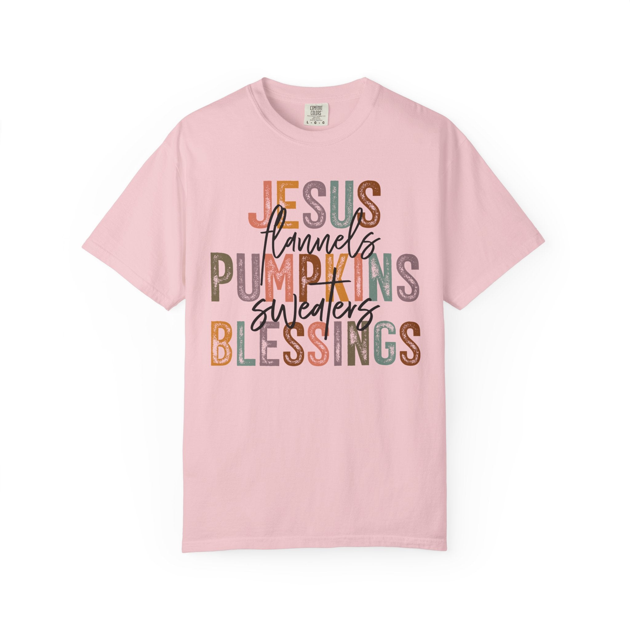 Jesus Flannels Pumpkins Blessings T-Shirt – Christian Fall Faith Tee