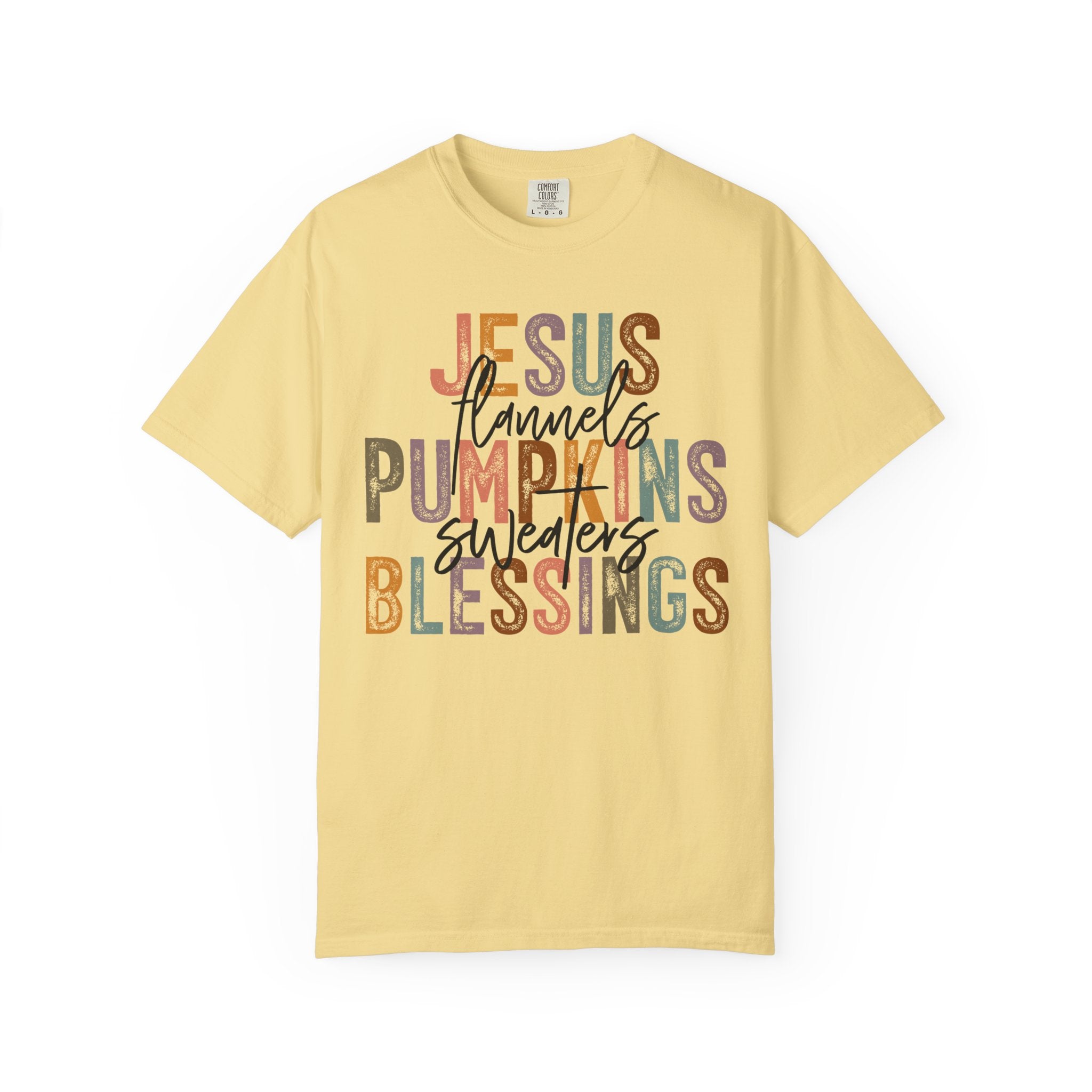 Jesus Flannels Pumpkins Blessings T-Shirt – Christian Fall Faith Tee