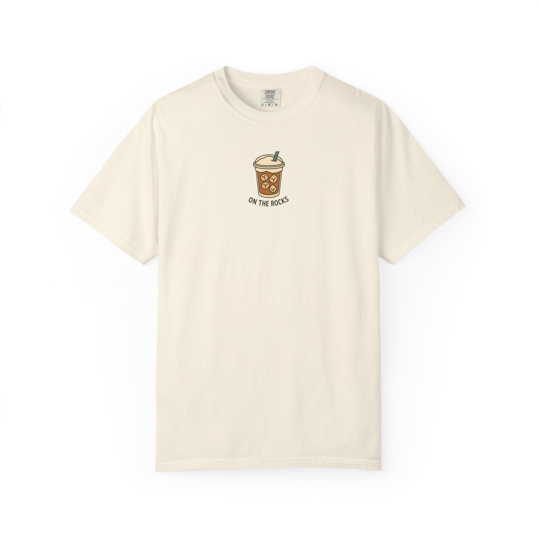 On The Rocks Iced Coffee Shirt – Comfort Colors Tee for Caffeine Lovers