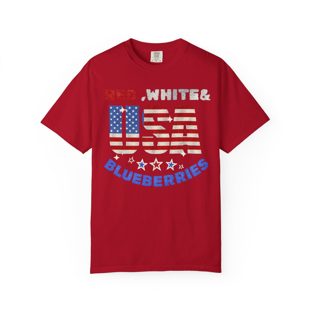 Red, White & Blueberries USA Shirt – Patriotic Memorial Tee – Charlie Kirk Tribute
