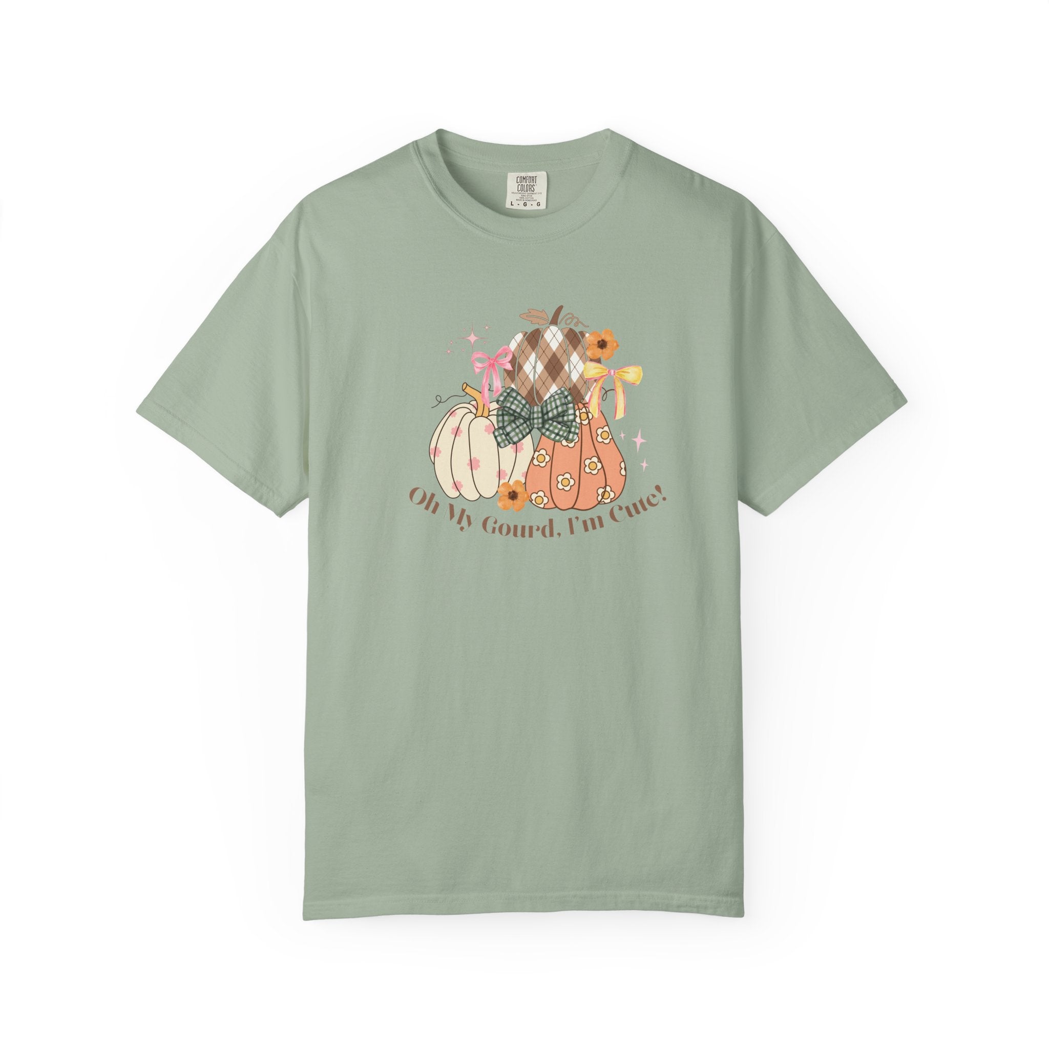 Oh My Gourd I’m Cute Fall Graphic Tee – Pumpkin Comfort Colors Shirt – Autumn Aesthetic Outfit – Thanksgiving Shirt for Women