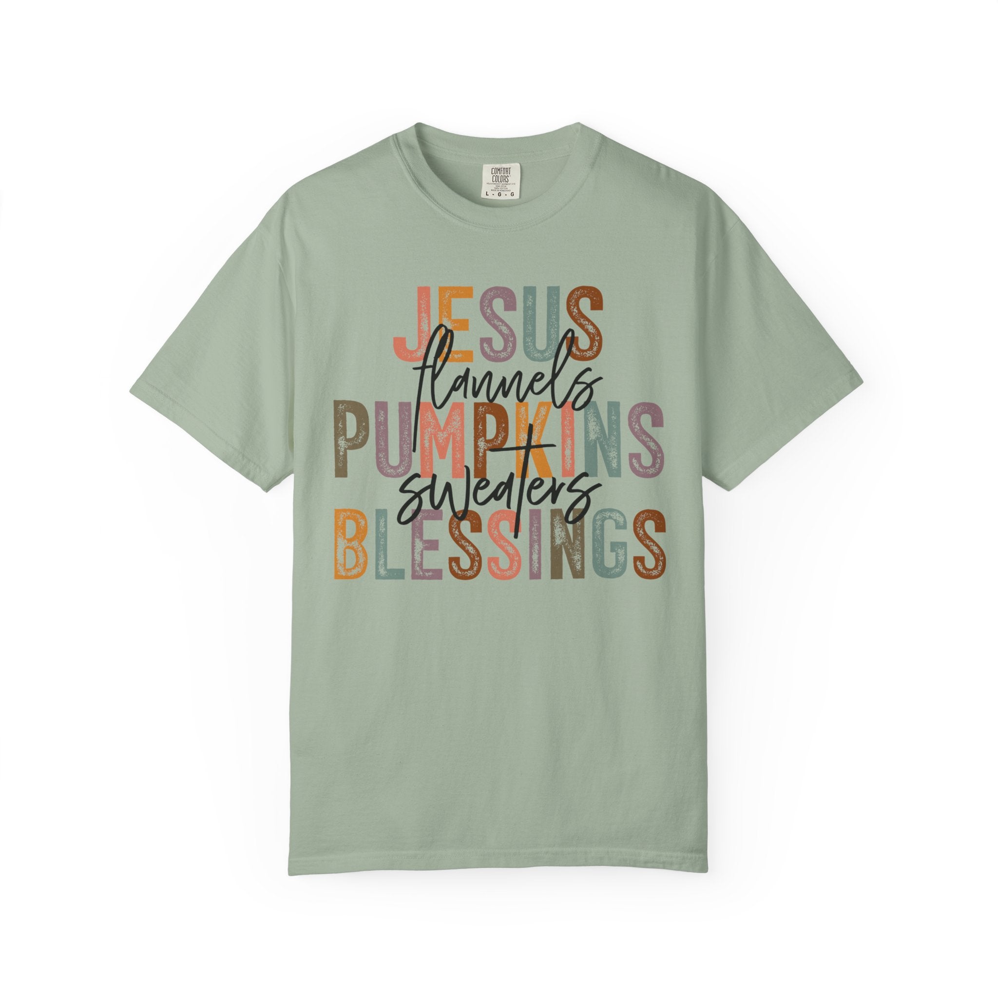 Jesus Flannels Pumpkins Blessings T-Shirt – Christian Fall Faith Tee