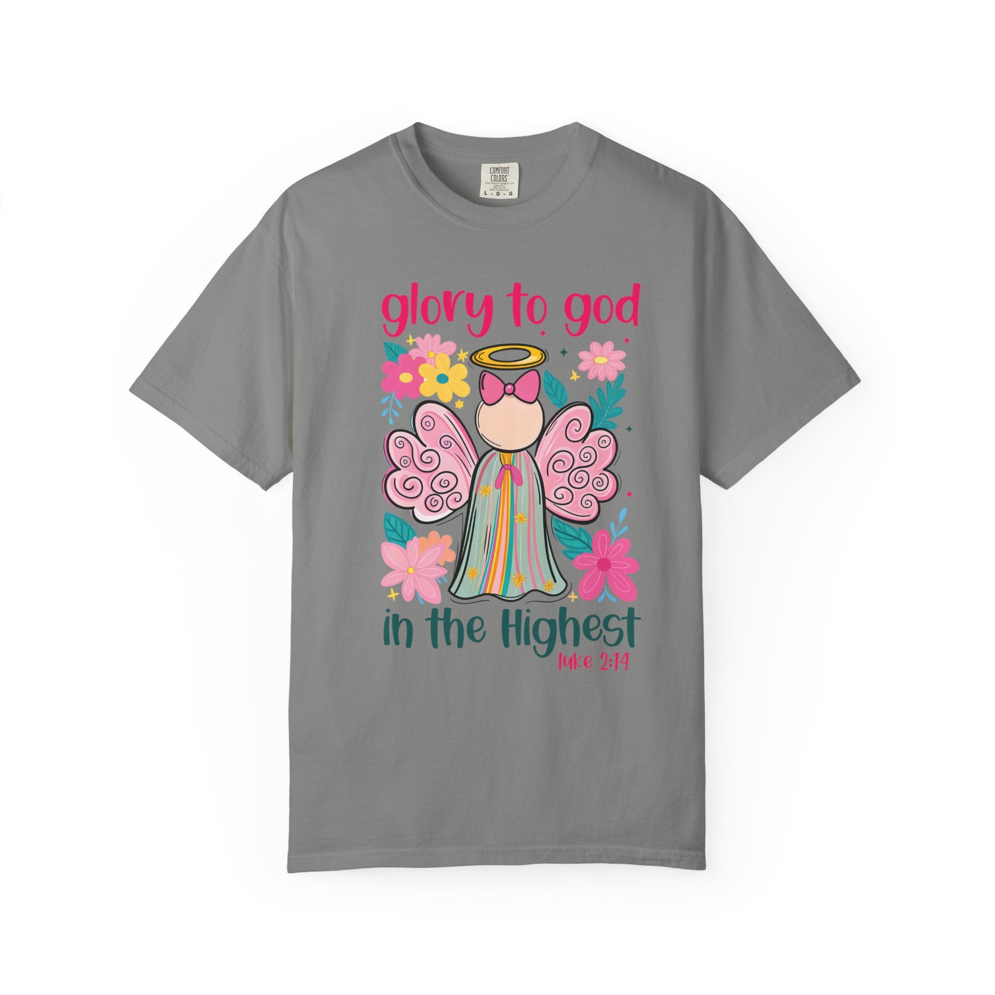 Glory to God in the Highest Christmas T-Shirt – Christian Angel Tee