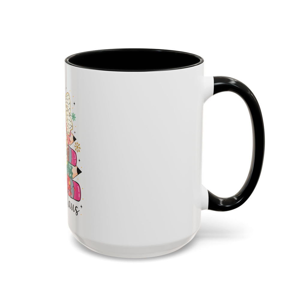 Mrs. Claus Christmas Mug – Teacher Pencil Tree Holiday Cup
