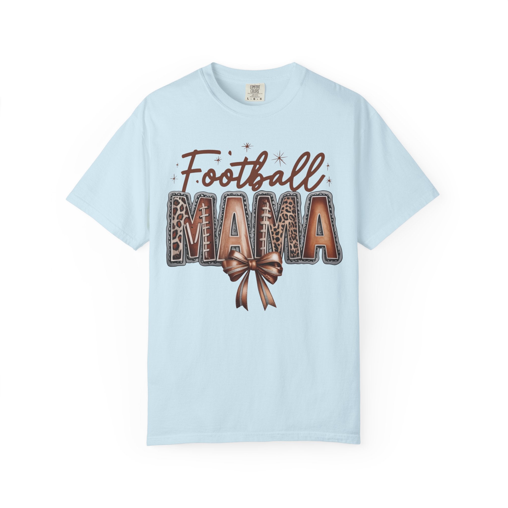 Football Mama Shirt – Leopard Print Game Day Tee for Moms
