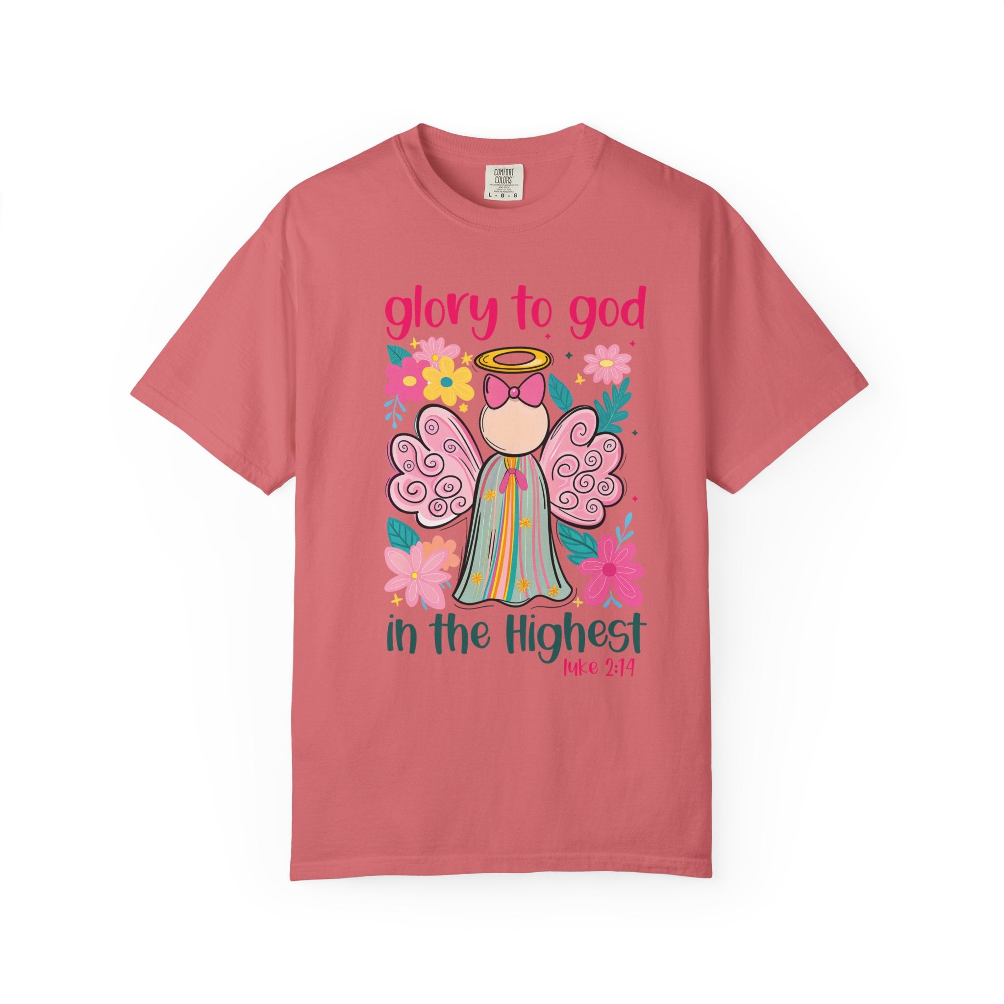 Glory to God in the Highest Christmas T-Shirt – Christian Angel Tee