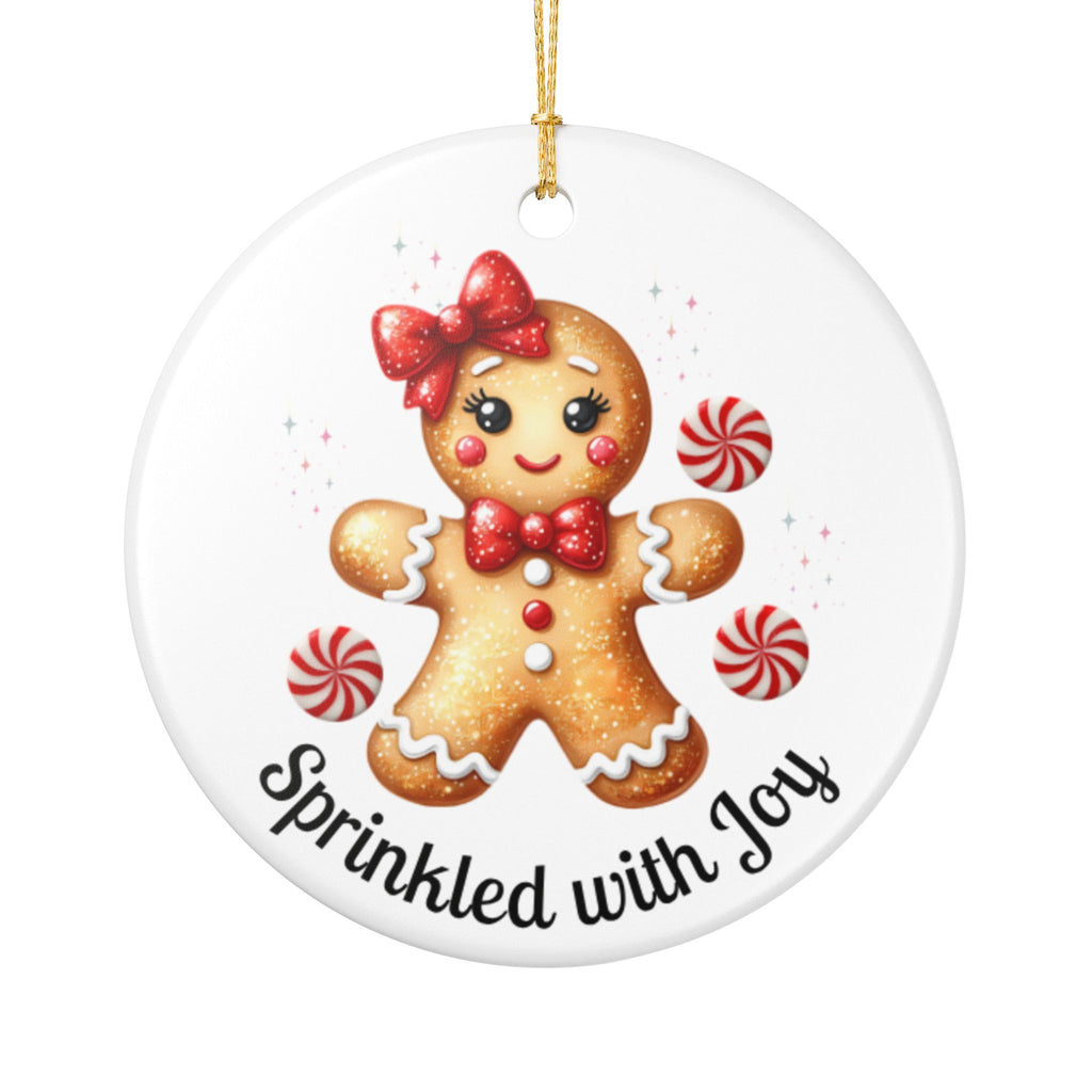 Sprinkled with Joy Gingerbread Girl Ornament – Cute Holiday Decor