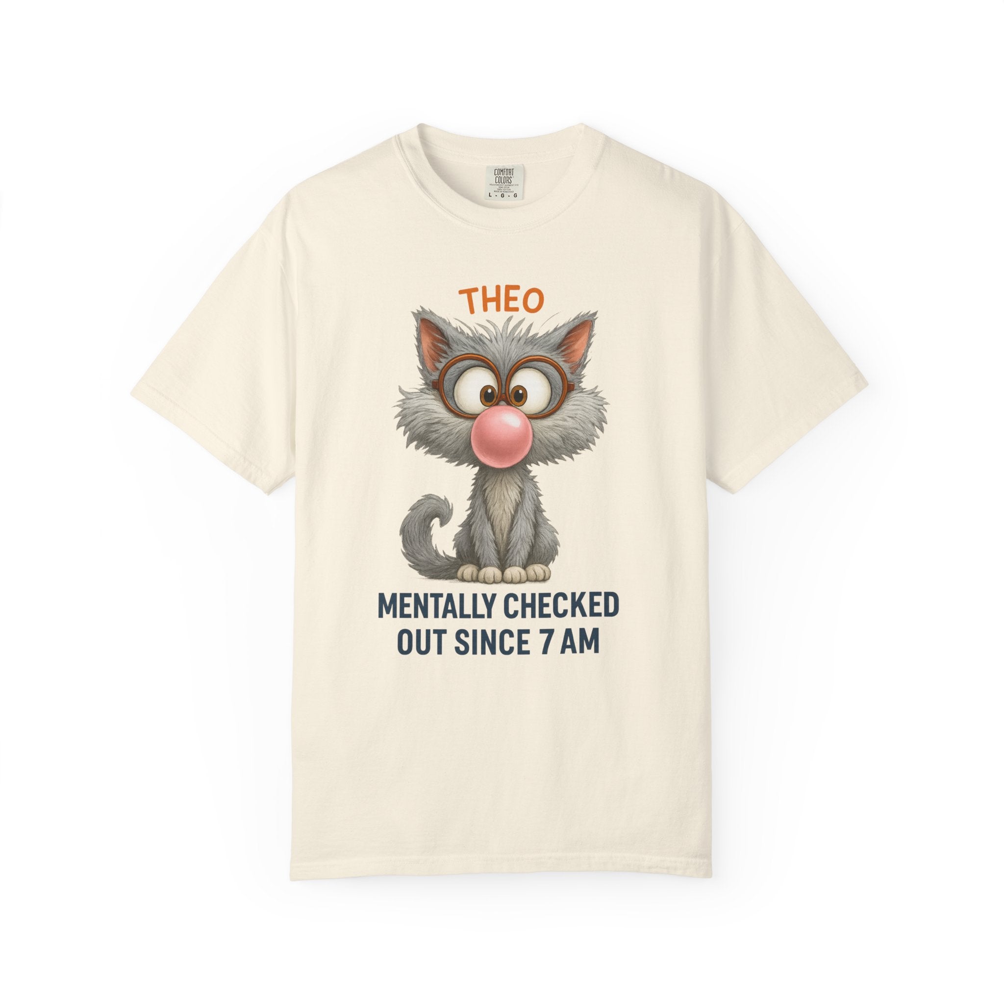 Mentally Checked Out Cat Shirt – Funny Personalized Name Tee