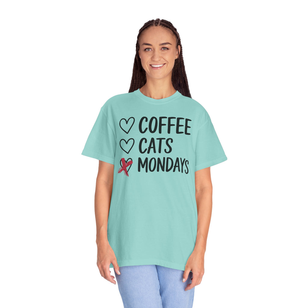 Coffee Cats Not Mondays Shirt – Funny Cat Lover Tee