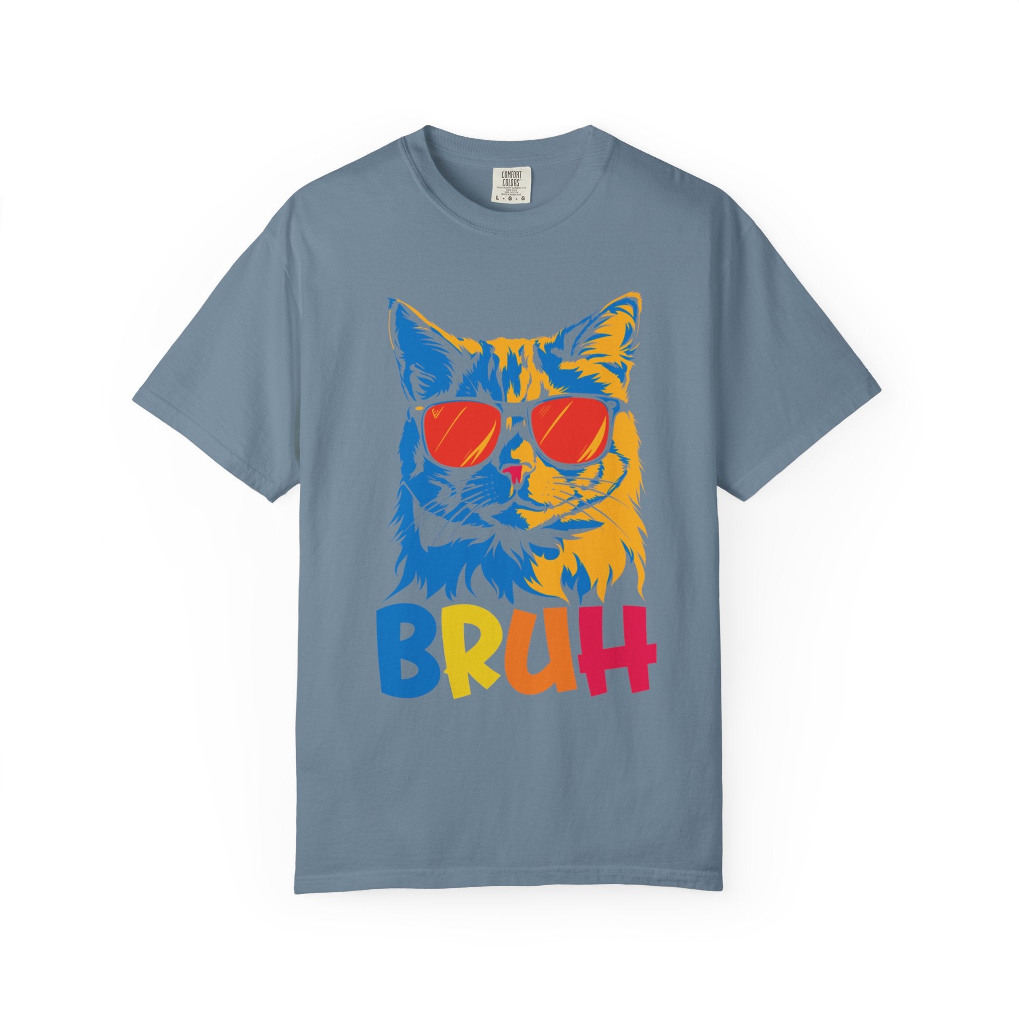 Bruh Cat T-Shirt – Funny Cool Cat Meme Tee with Sunglasses