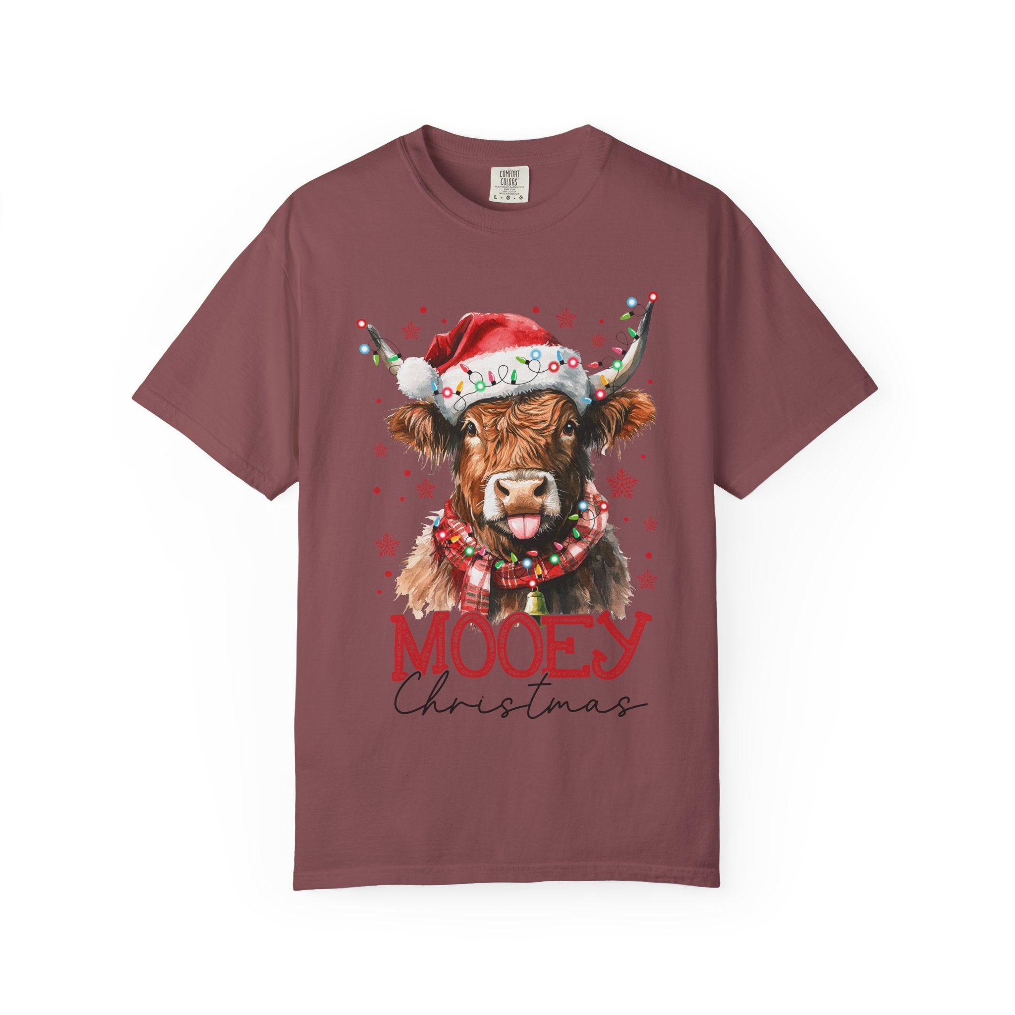 Mooey Christmas Highland Cow Sweatshirt | Funny Holiday Farm Animal Sweater, Cute Christmas Pullover for Women