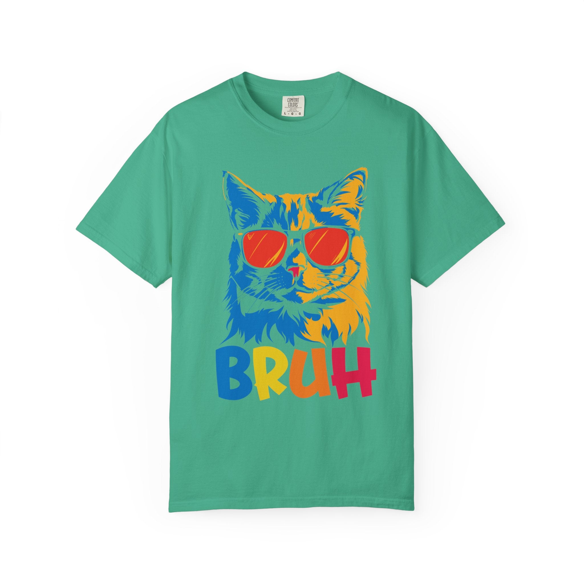 Bruh Cat T-Shirt – Funny Cool Cat Meme Tee with Sunglasses