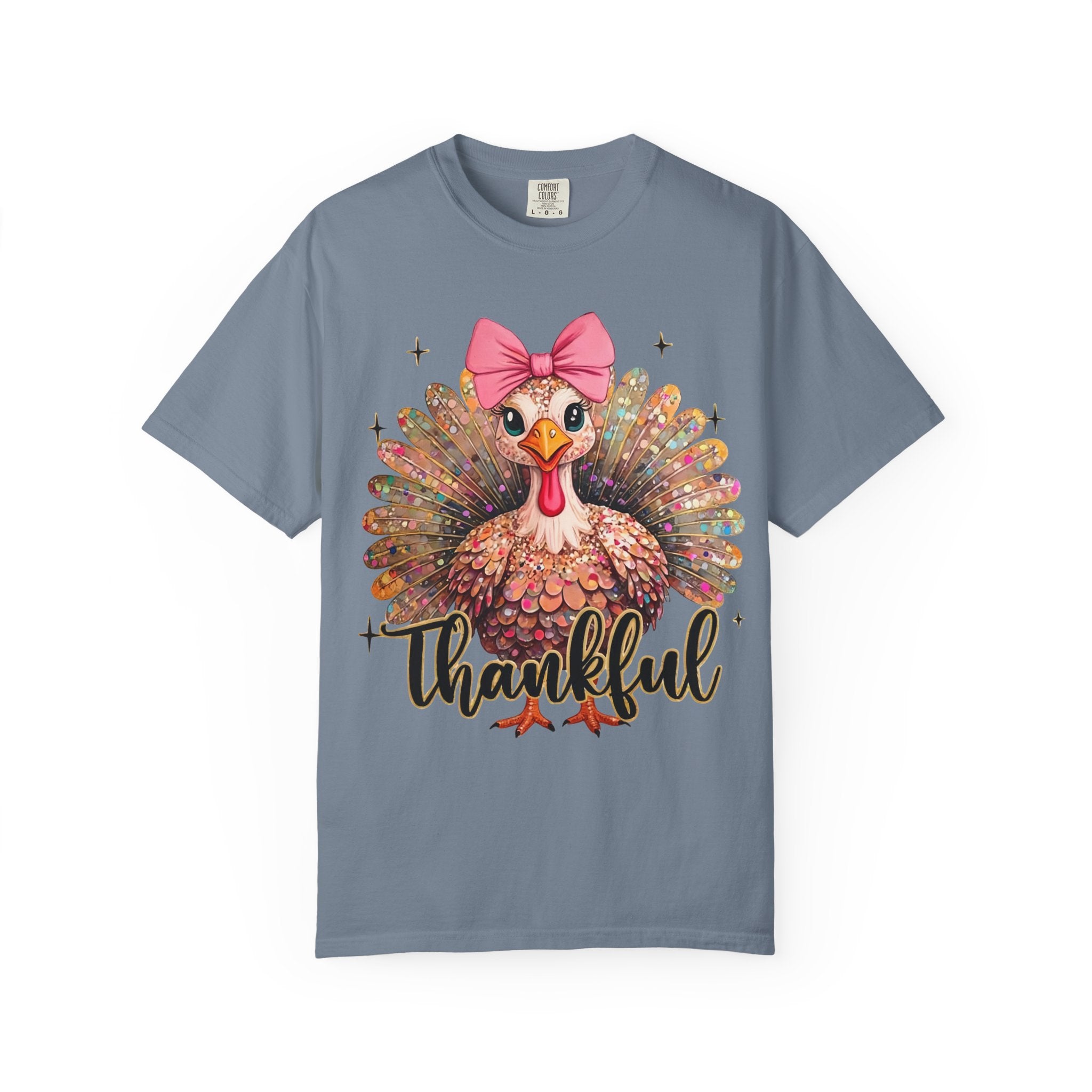 Turkey Glitter T-Shirt – Cute Thanksgiving Shirt | Unisex Fall Tee