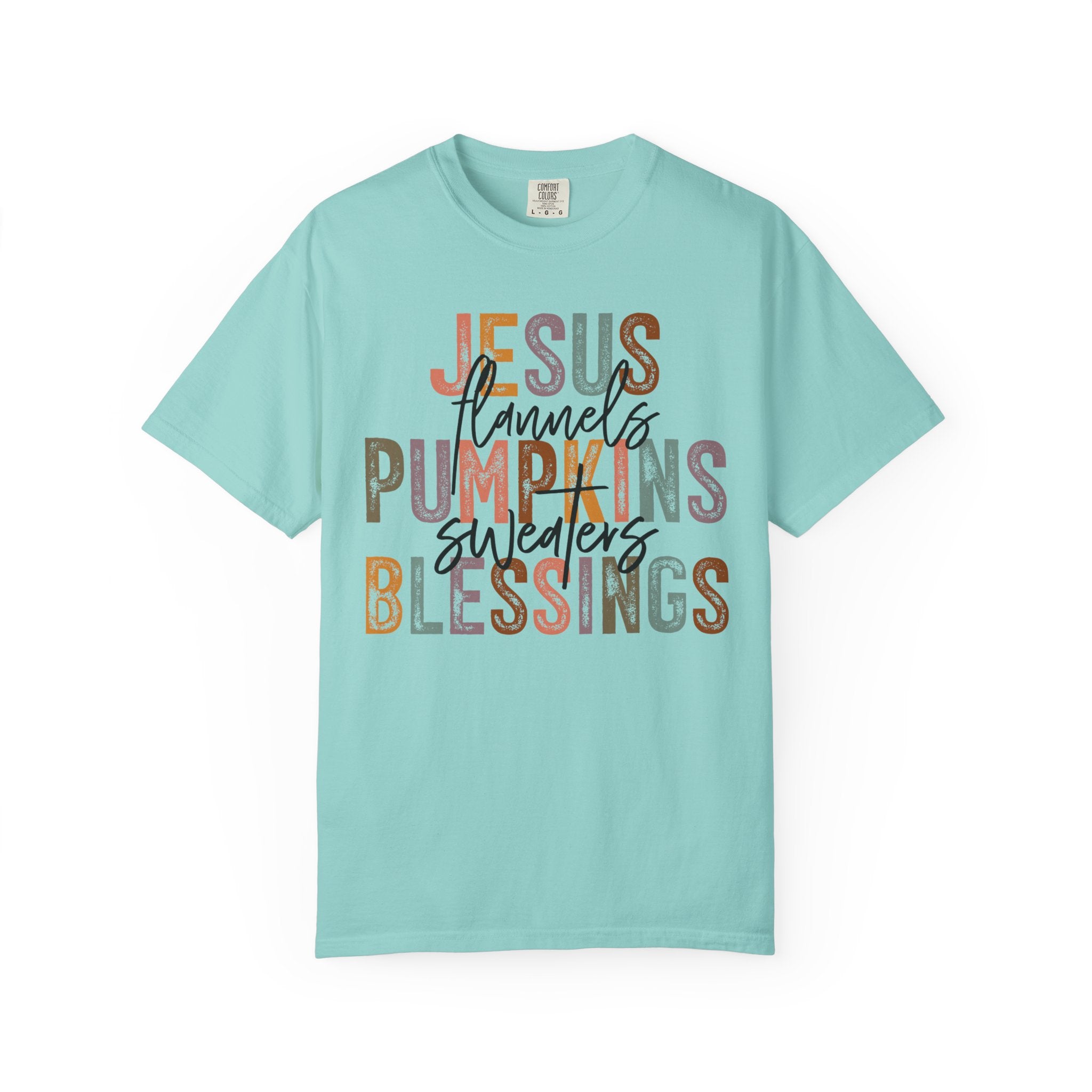 Jesus Flannels Pumpkins Blessings T-Shirt – Christian Fall Faith Tee