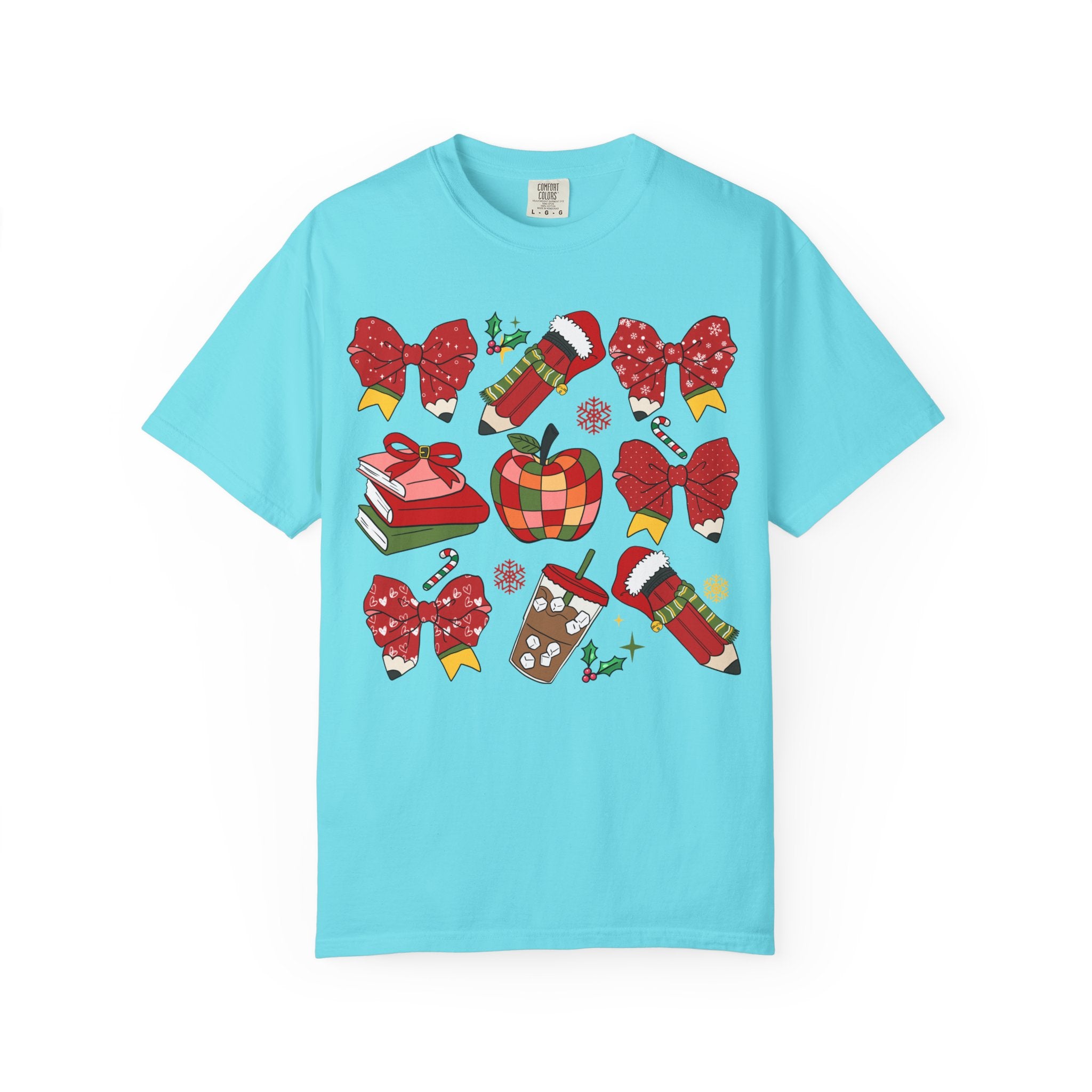 Christmas Teacher T-shirt | Red Bows & Holiday Classroom Pullover