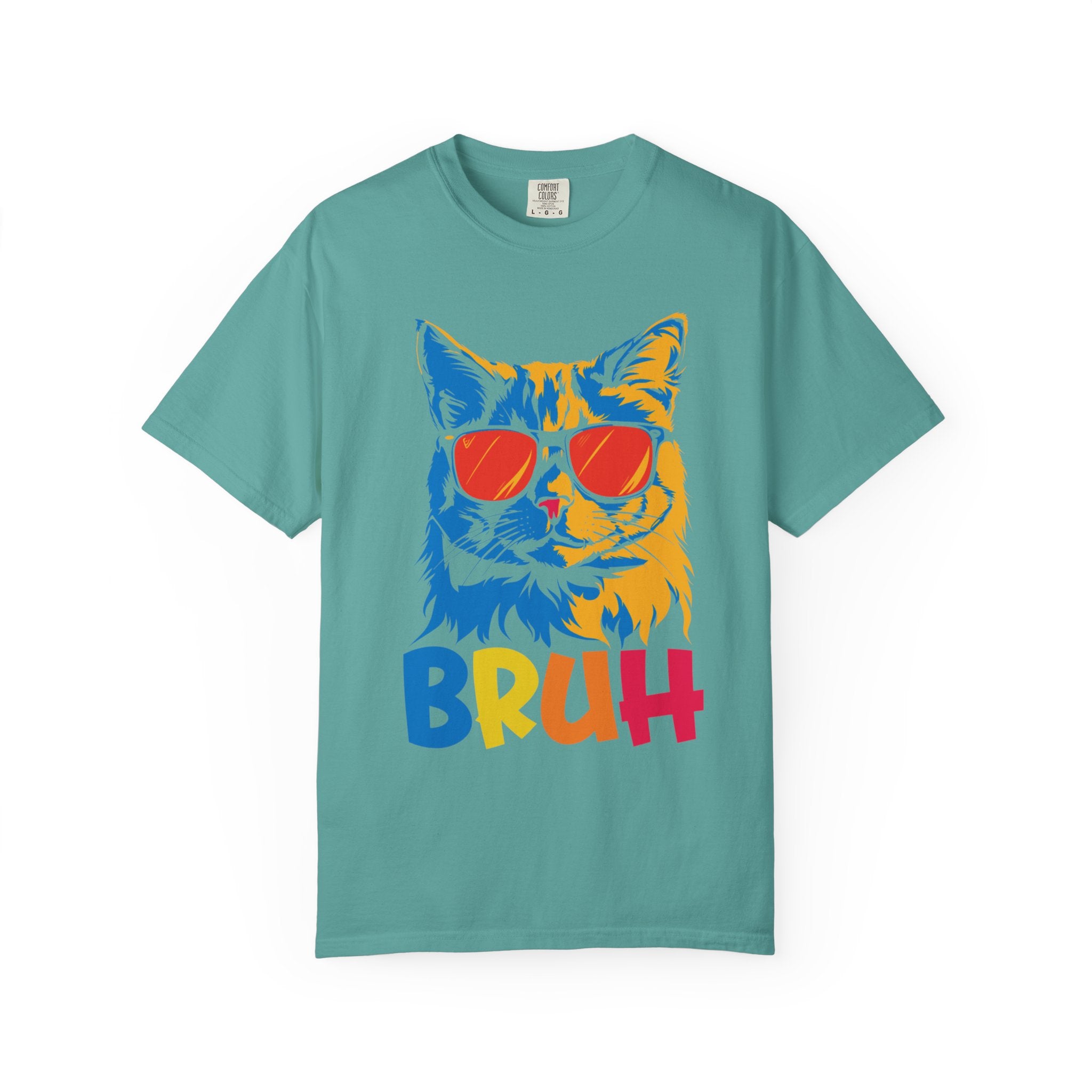 Bruh Cat T-Shirt – Funny Cool Cat Meme Tee with Sunglasses