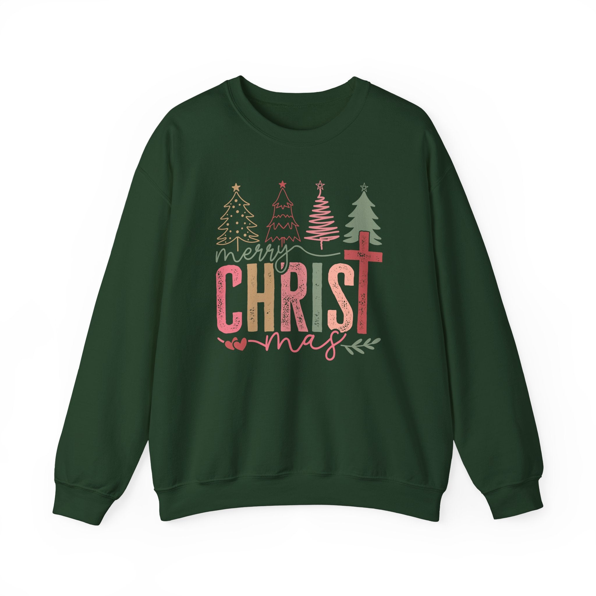 Merry CHRISTmas Sweatshirt – Christian Christmas Sweater for Women, Faith-Based Holiday Pullover