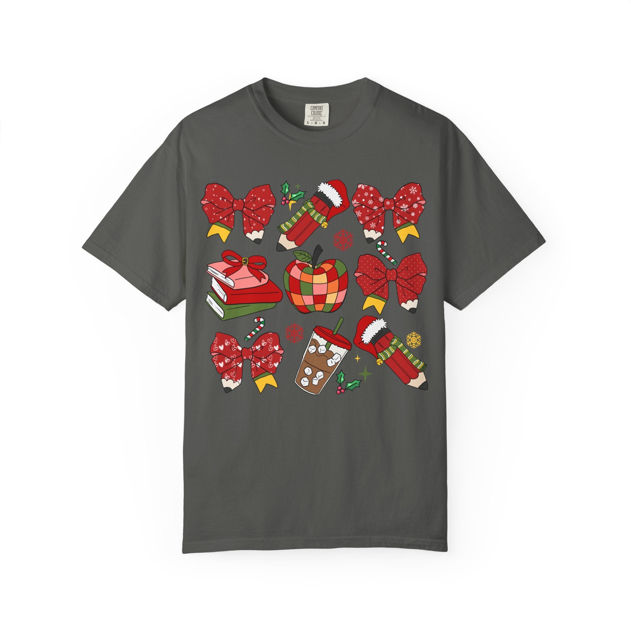 Christmas Teacher T-shirt | Red Bows & Holiday Classroom Pullover