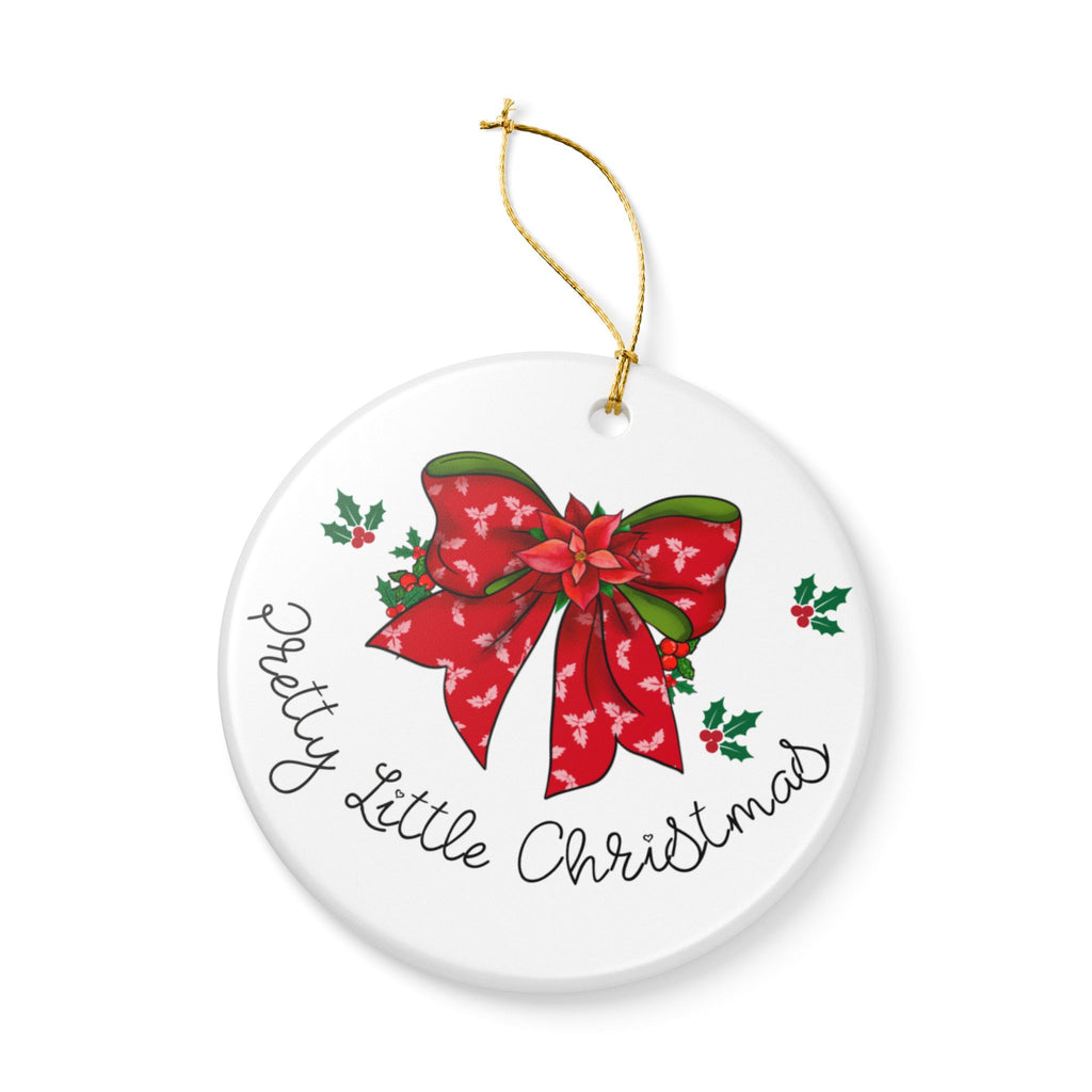 Pretty Little Christmas Ornament – Red Bow Tree Decor, Cute Holiday Gift
