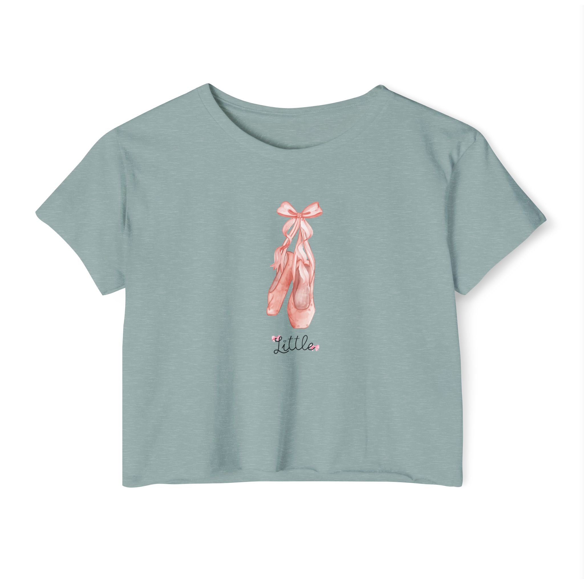 Sorority Little Sister Crop Top|Pink Bow Big Little Reveal Shirt for Sorority Fam