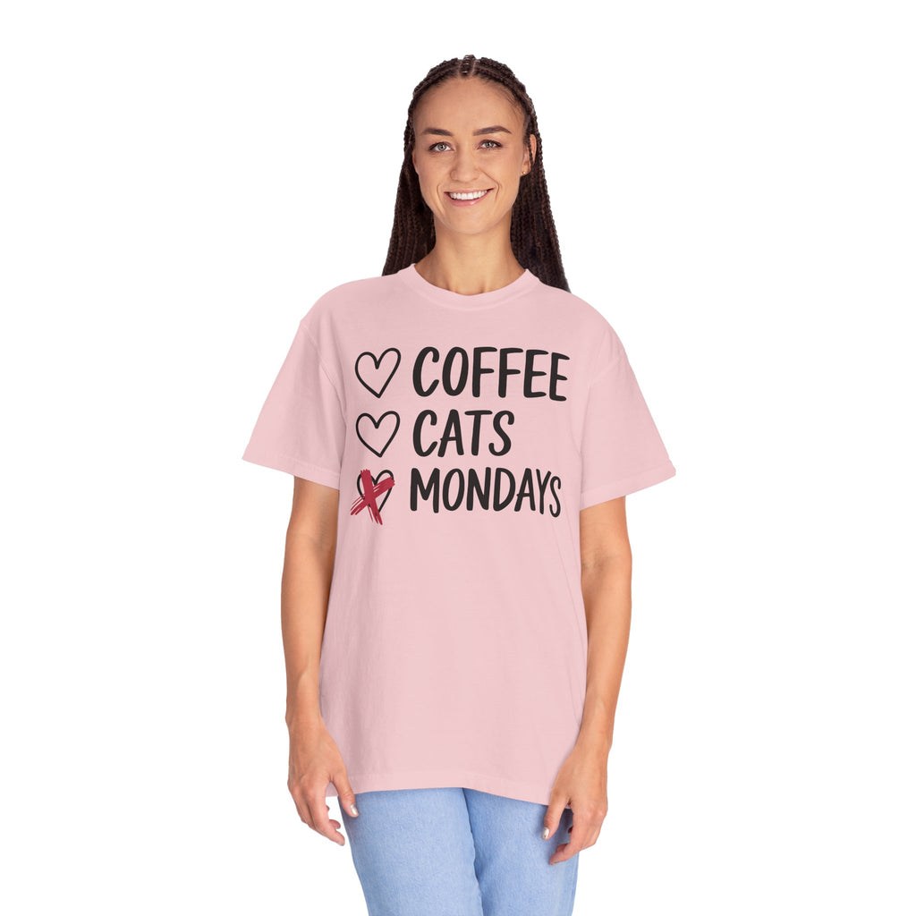 Coffee Cats Not Mondays Shirt – Funny Cat Lover Tee