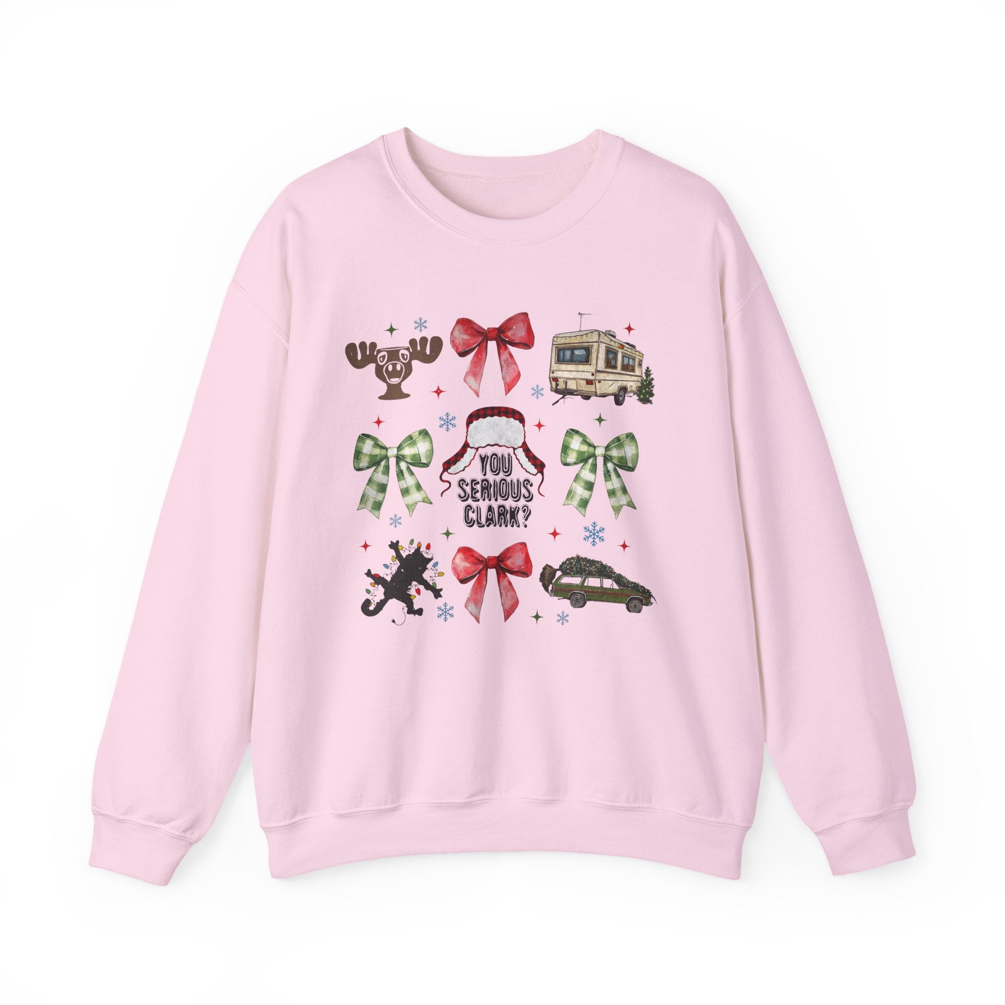 Griswold Christmas Coquette Sweatshirt – Holiday Lights, Camper, and Bows Aesthetic