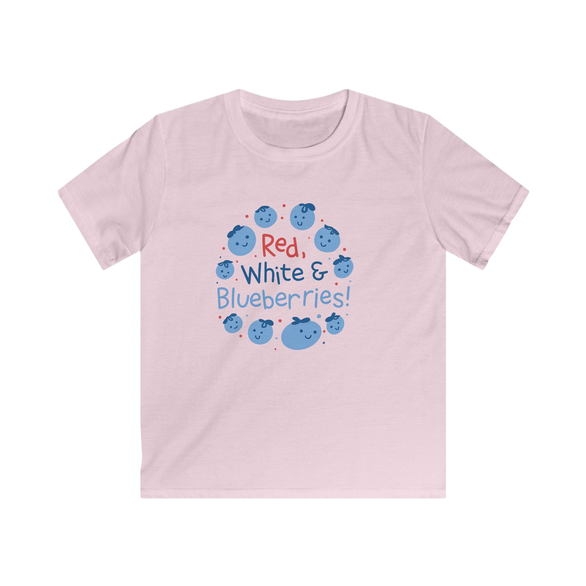 Kids “Red, White & Blueberries” Tee – Patriotic Blueberry Shirt – Limited Edition Memorial Design