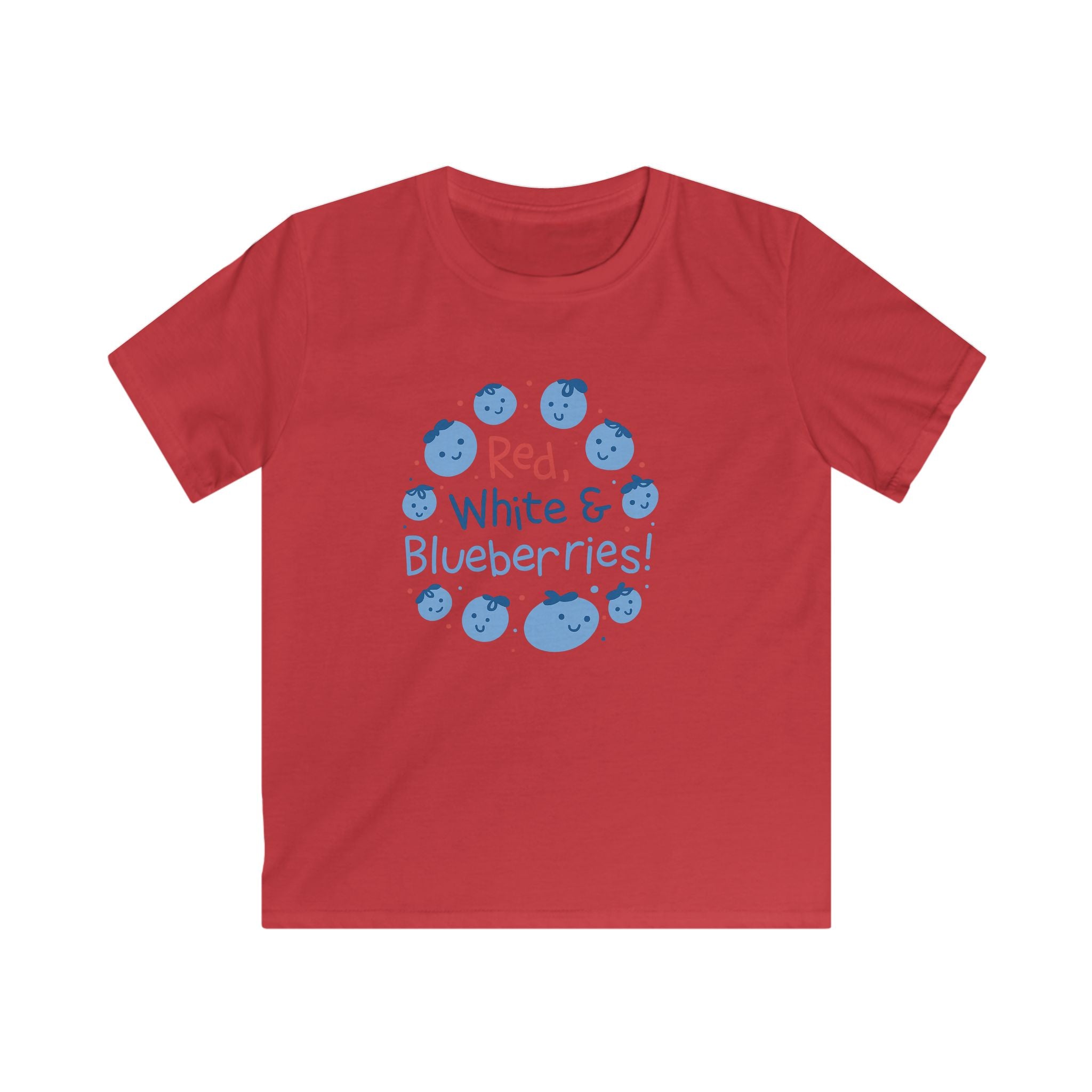 Kids “Red, White & Blueberries” Tee – Patriotic Blueberry Shirt – Limited Edition Memorial Design
