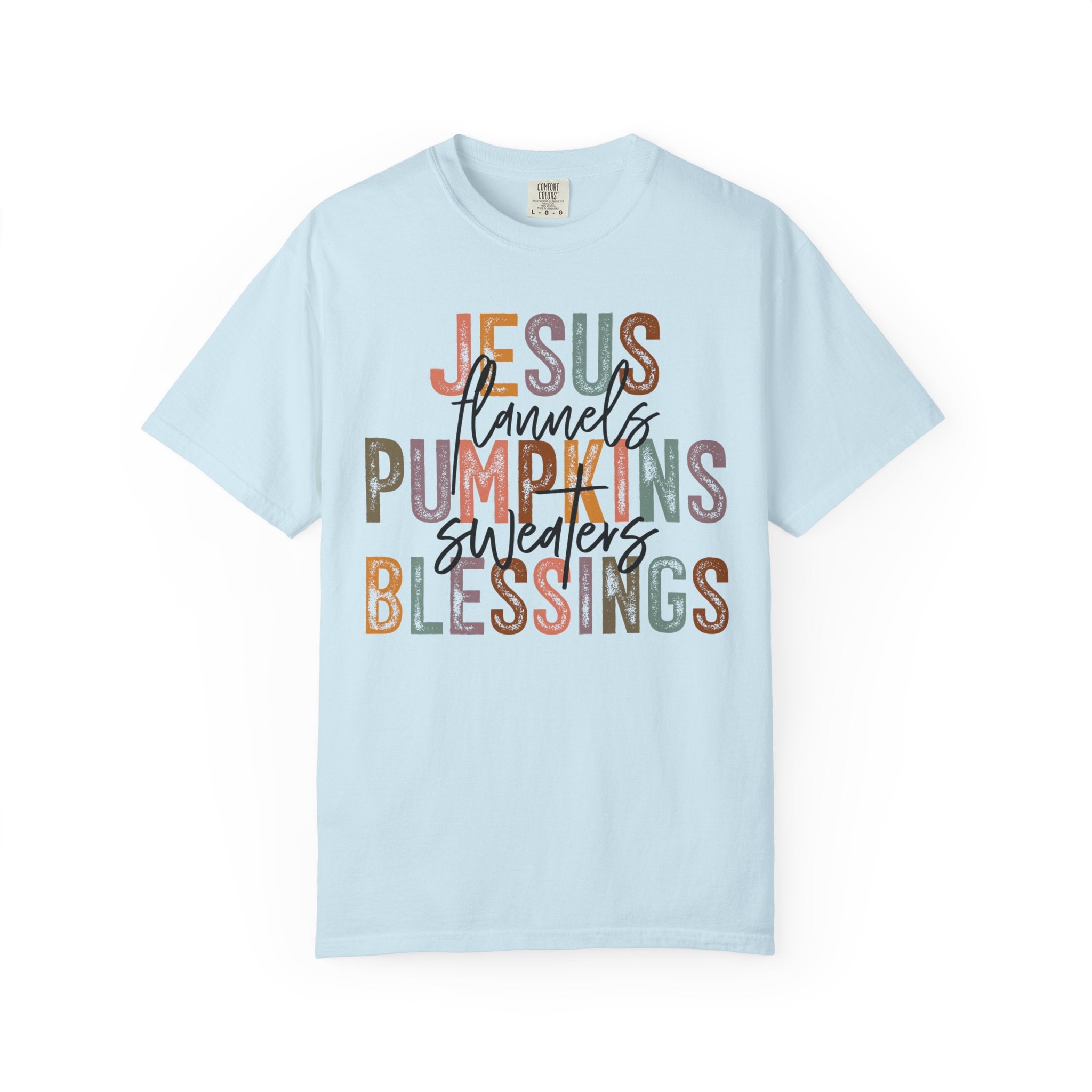 Jesus Flannels Pumpkins Blessings T-Shirt – Christian Fall Faith Tee