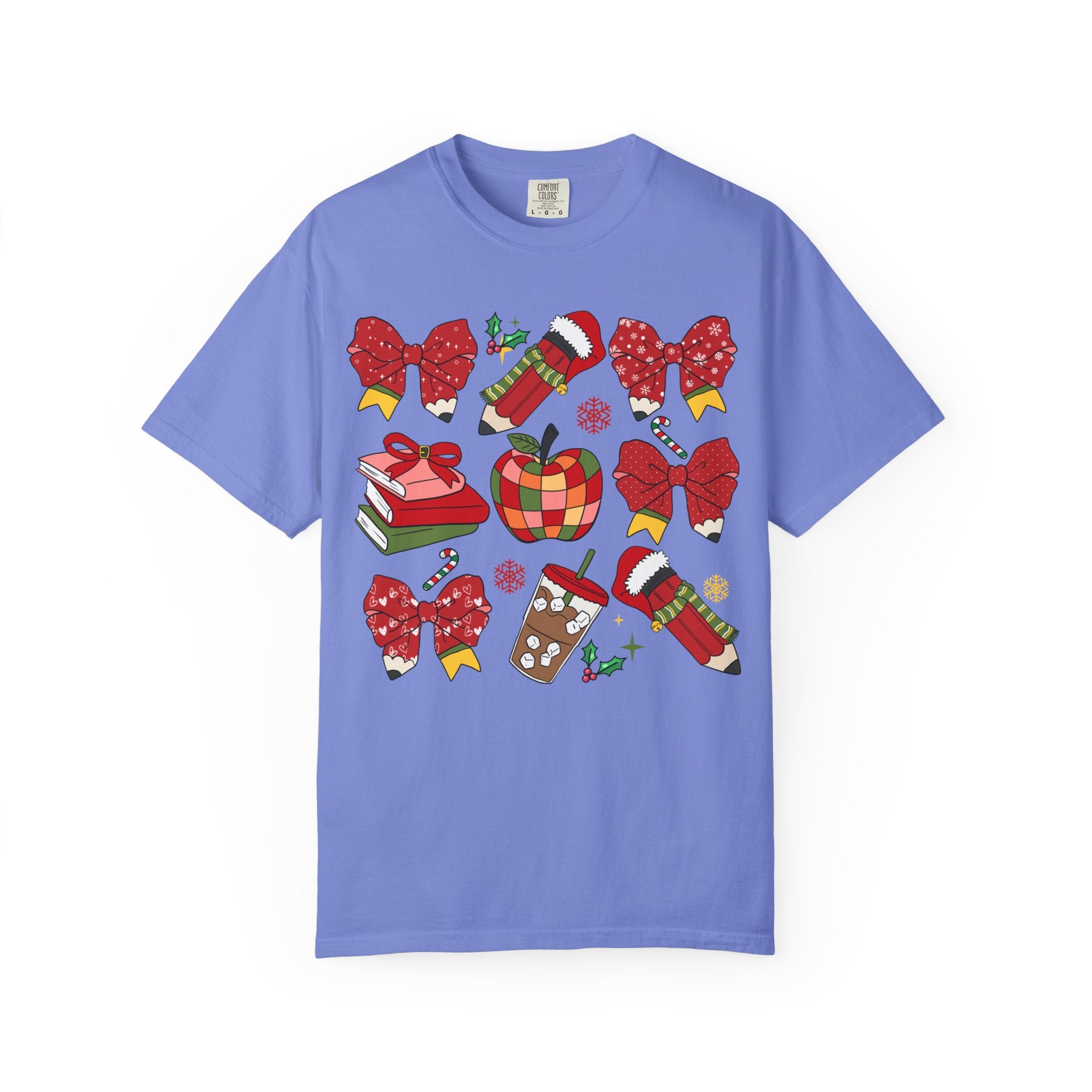 Christmas Teacher T-shirt | Red Bows & Holiday Classroom Pullover