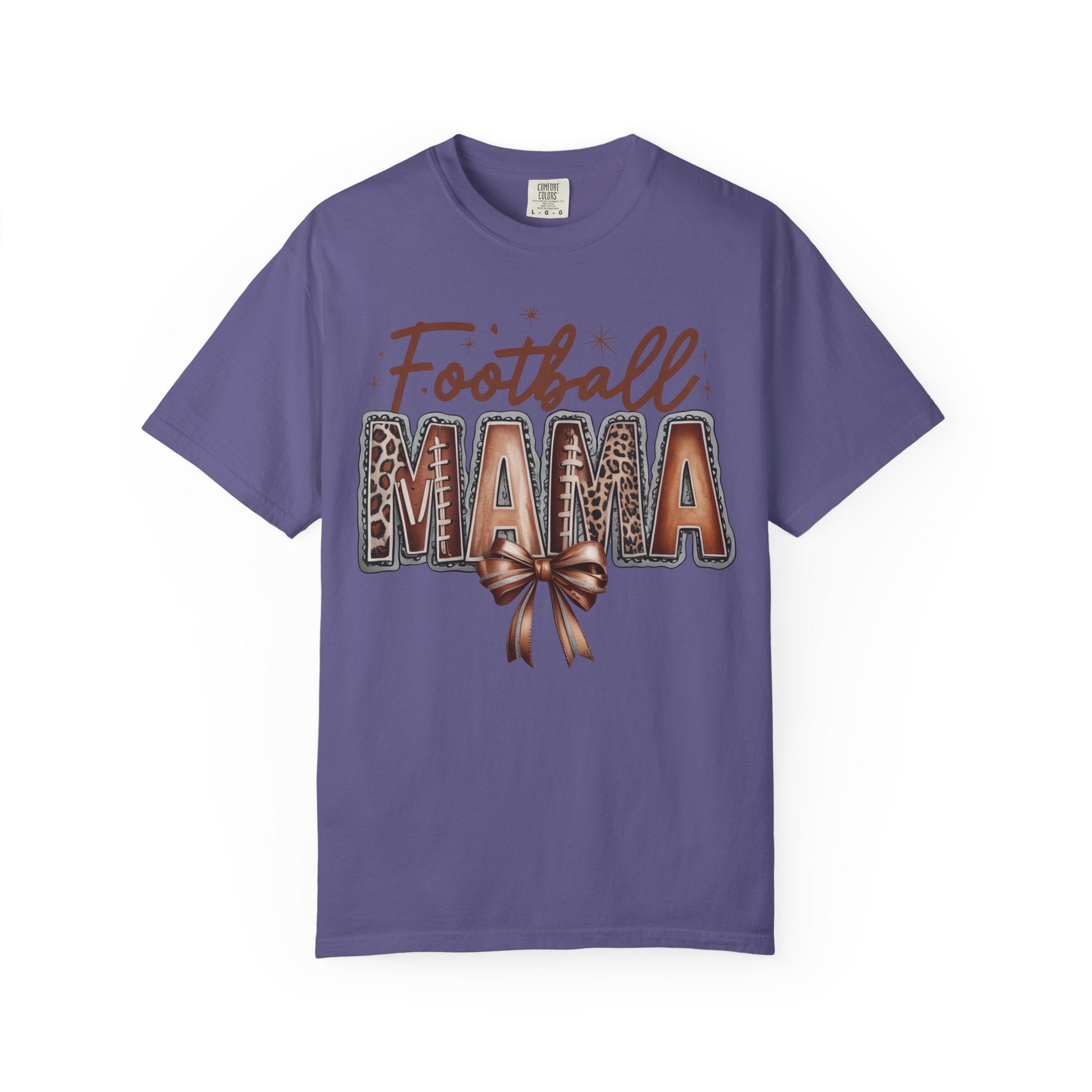 Football Mama Shirt – Leopard Print Game Day Tee for Moms