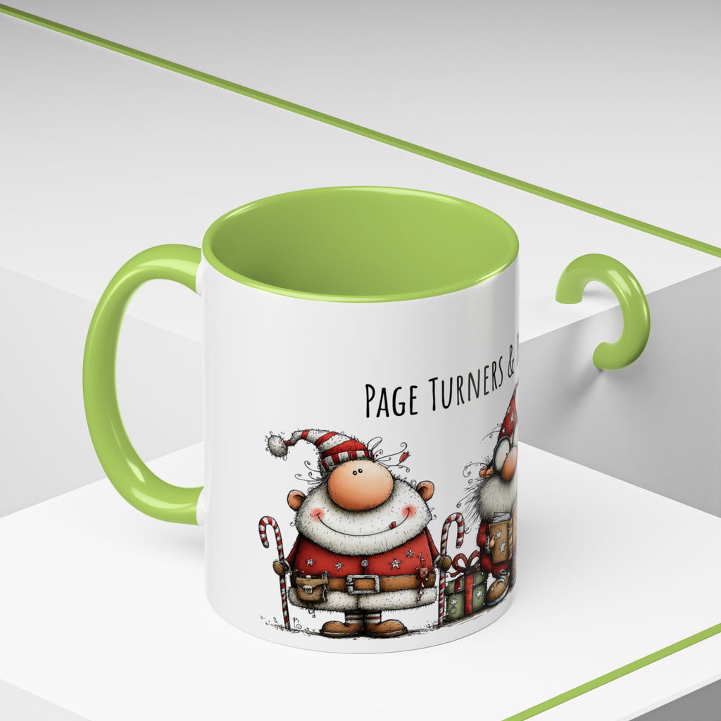 Page Turners & Peppermint Santa Mug – Cute Christmas Mug for Book Lovers