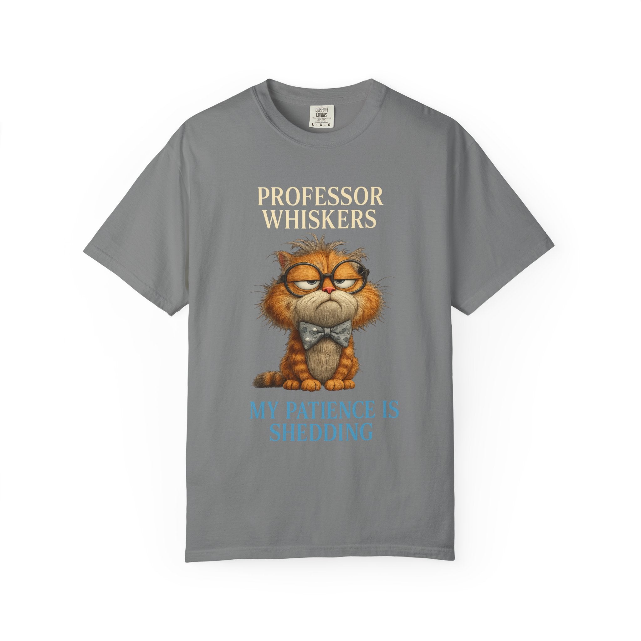 Professor Whiskers Cat Shirt – Comfort Colors Funny Cat Tee